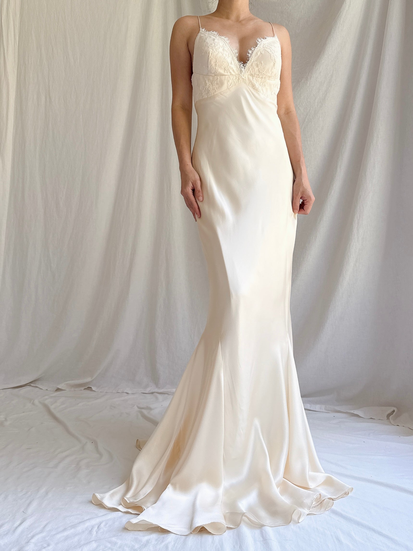Vintage Silk Bias Cut Dress - S