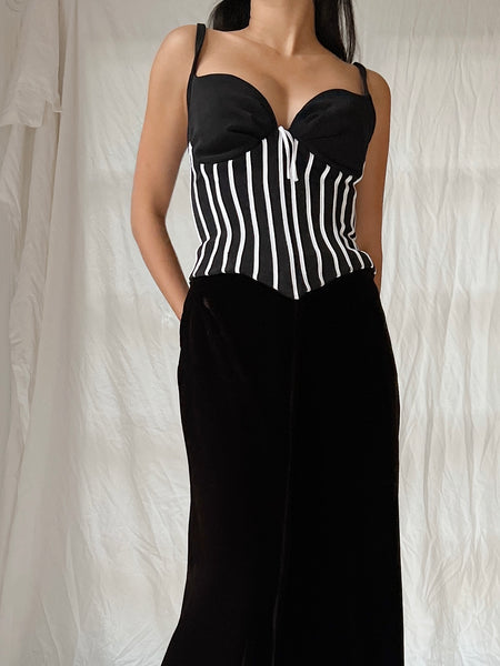 Vintage Striped Bustier Top - S | G O S S A M E R Vintage Striped Bustier Top - S | G O S S A M E R