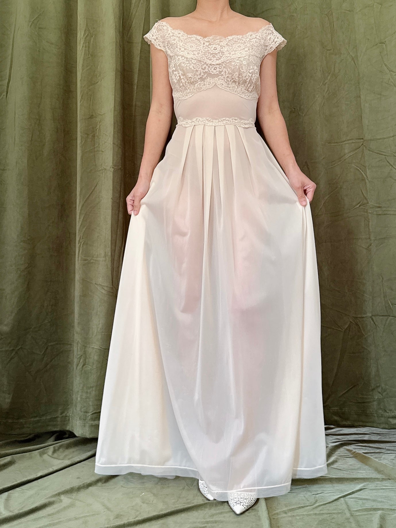 Vintage Nude Tricot 2-Piece Set - M