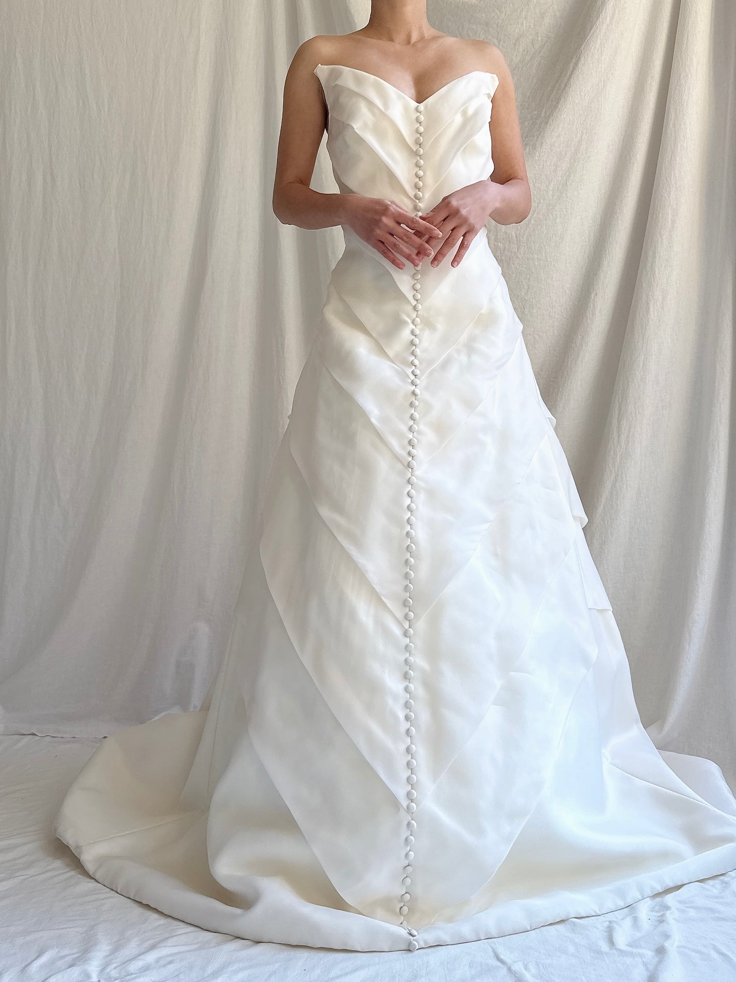 Vintage Robert Legere Silk Organza Gown - M