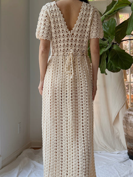 vintage crochet long dress ワンピース Vintage Crochet Dress - S-M | G O S S A M E R