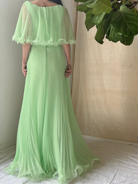 CHIFFON PLEATS DRESS　ameri vintage image_48c74b9e-e52f-4fde-ba9d-