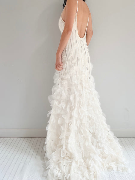 tulle chiffon and gossamer dress Tulle Chiffon Gossamer Wedding Dress