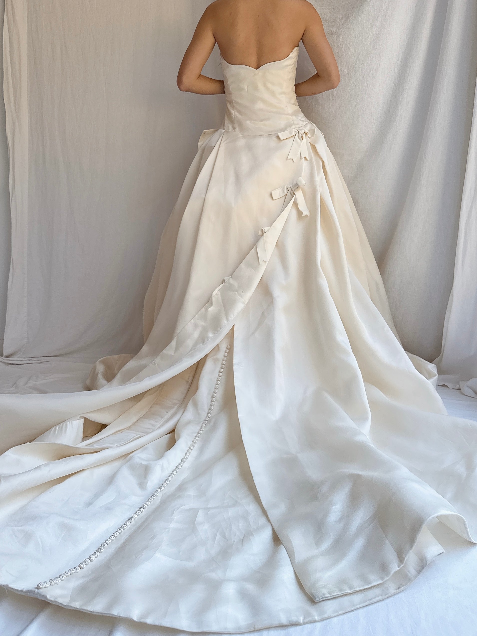 Vintage Kleinfeld Couture Silk Organza Gown - M 6/8