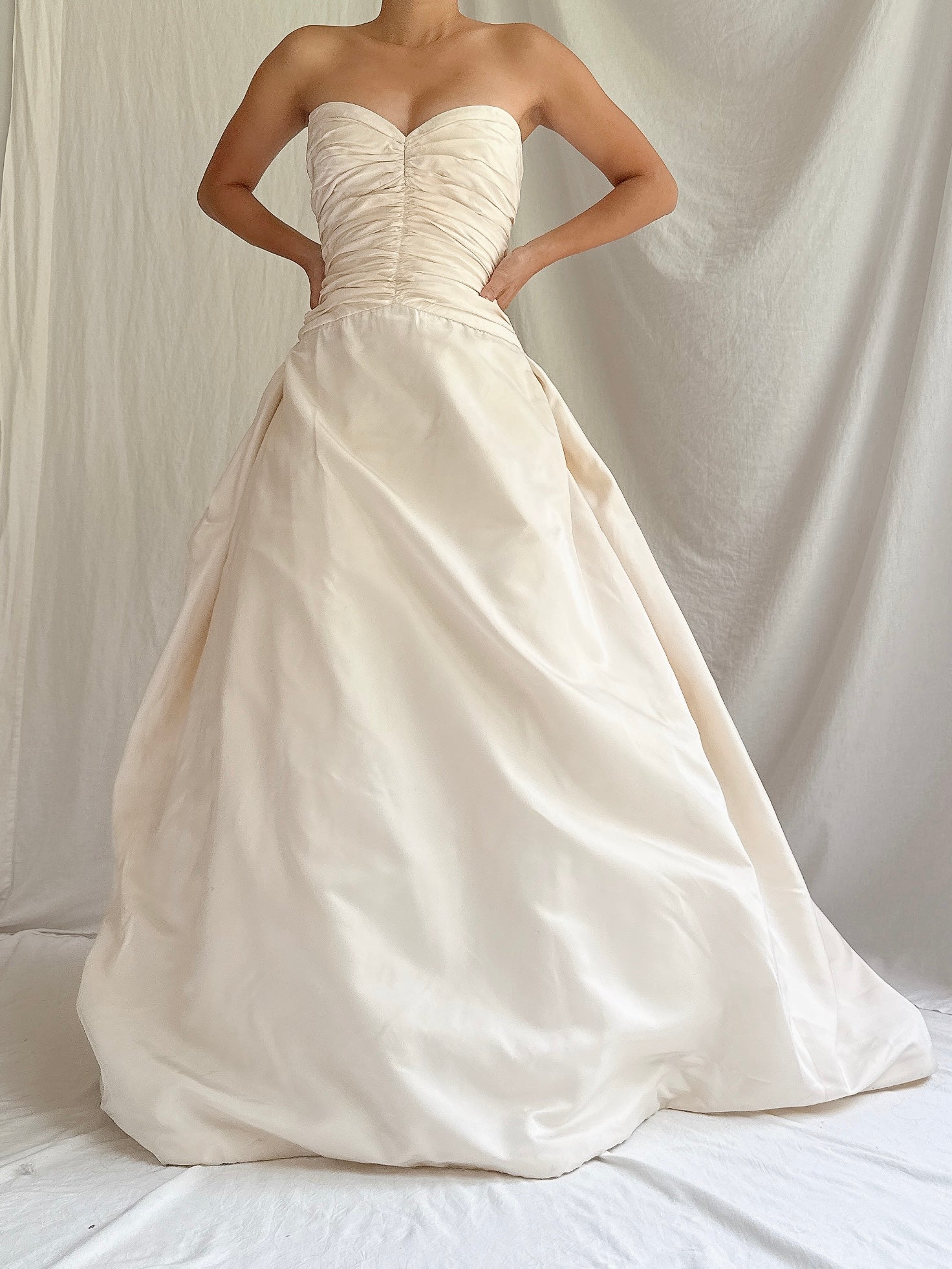 Vintage Strapless Lazaro Silk Gown XS/4