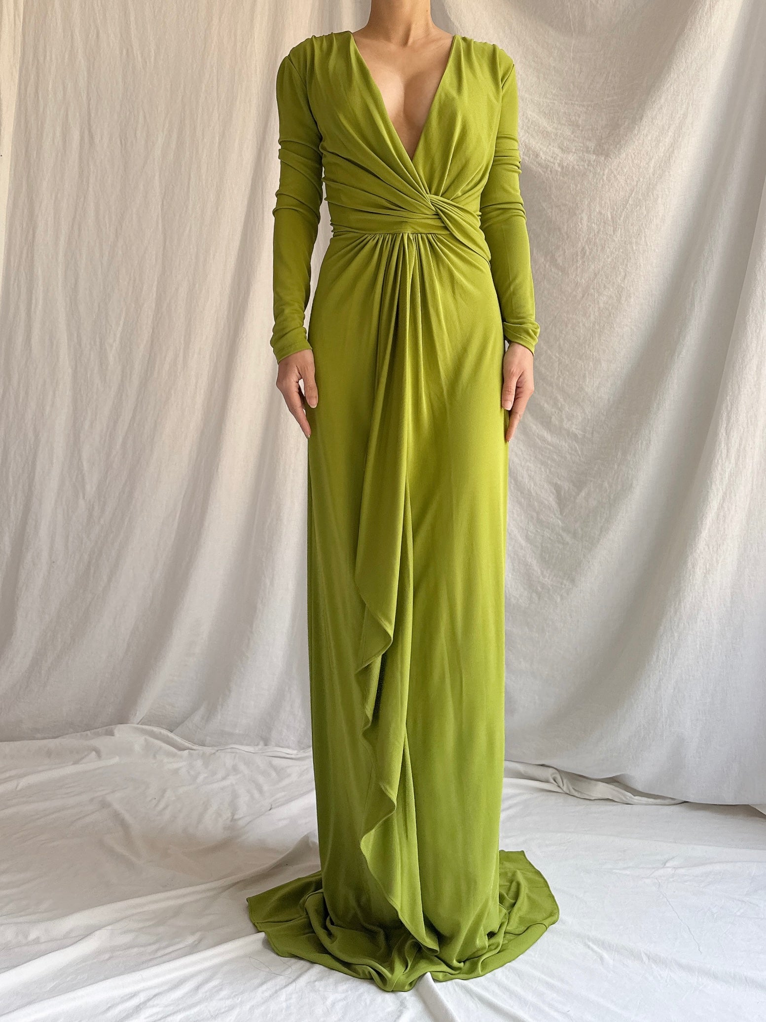 Halston Jersey Gown - M