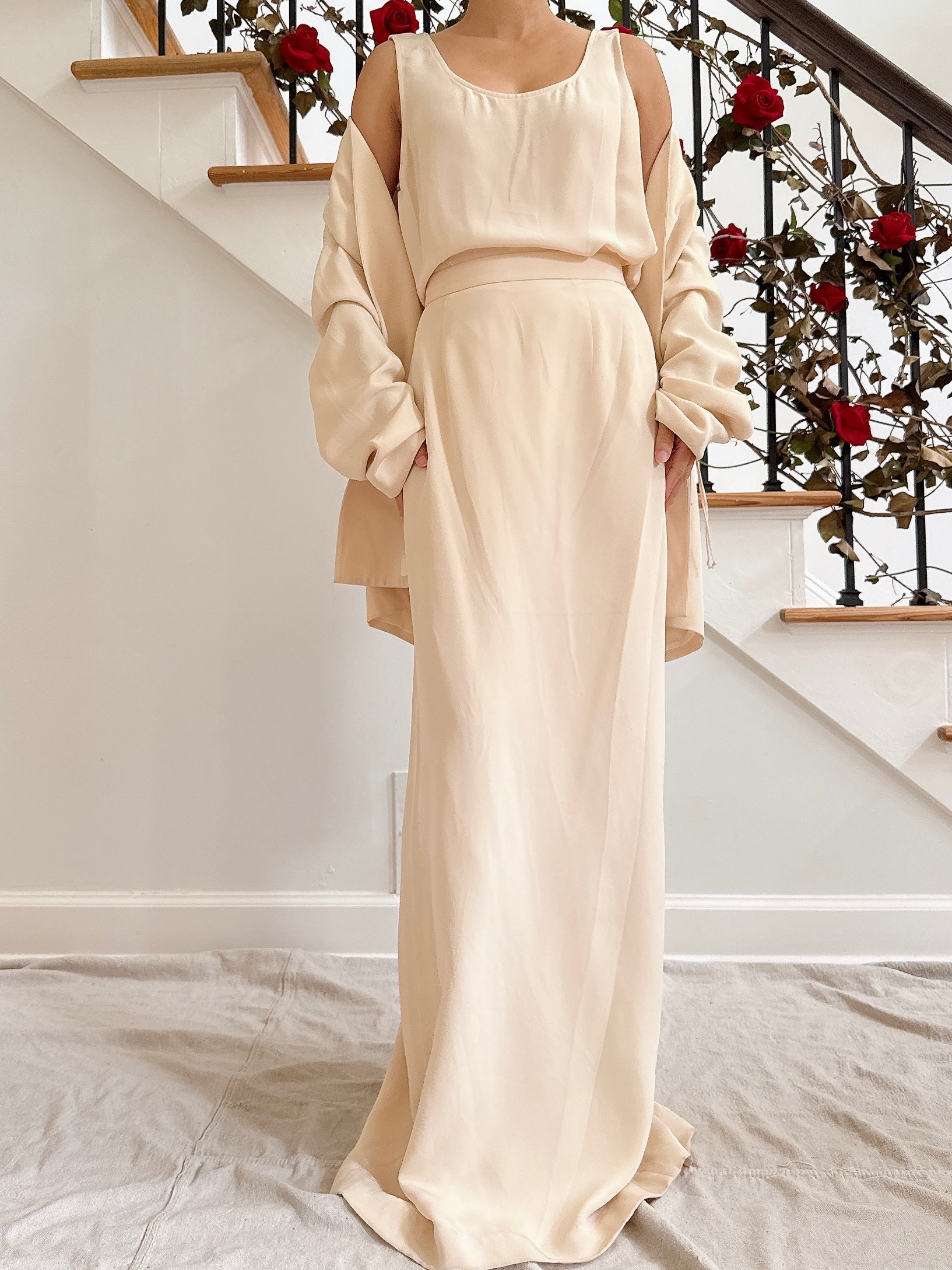 Vintage Magali Silk 3-Piece Set - Size US 8