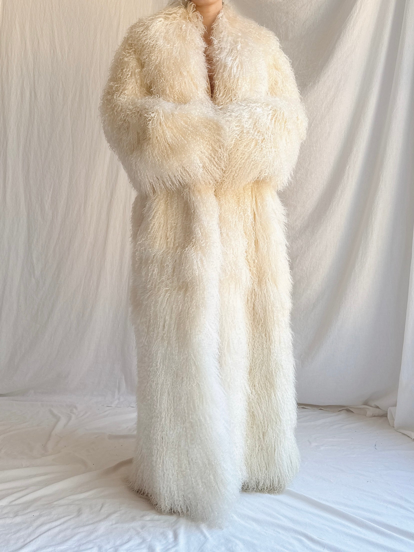 Vintage Extra Long Mongolian Coat - M