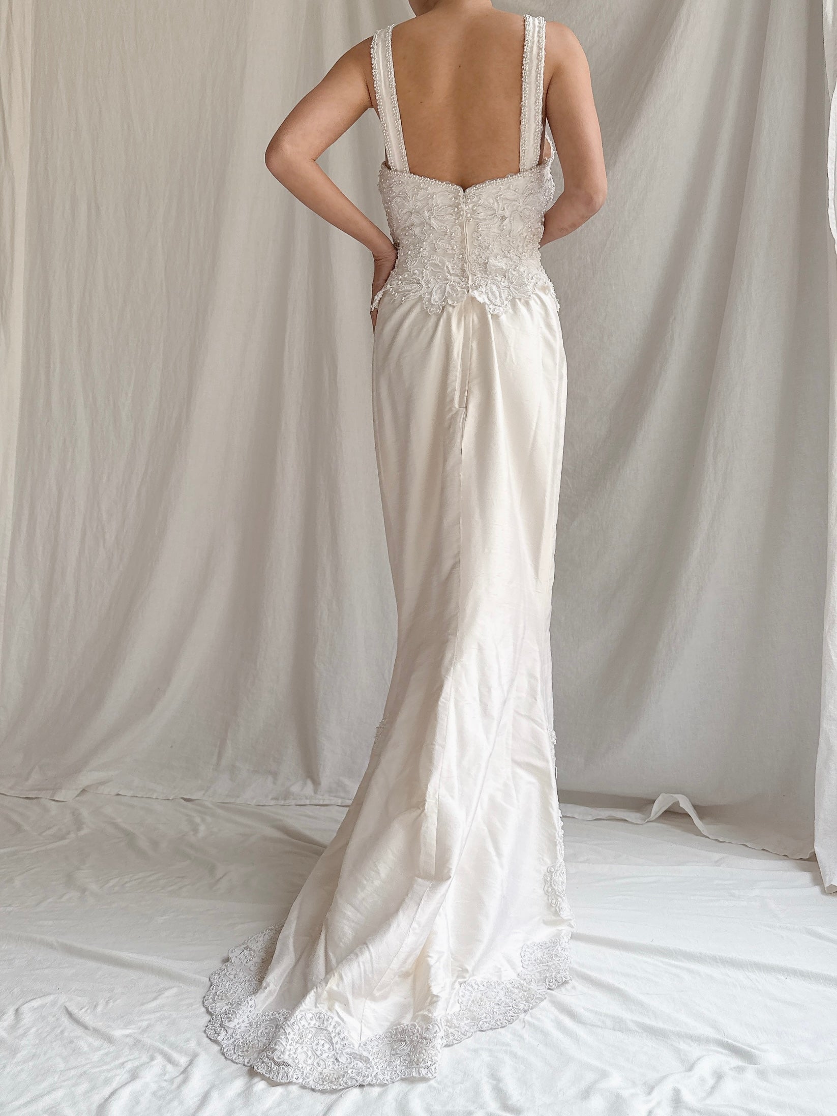 1990s Christos Silk 2-Piece Shift Dress - S