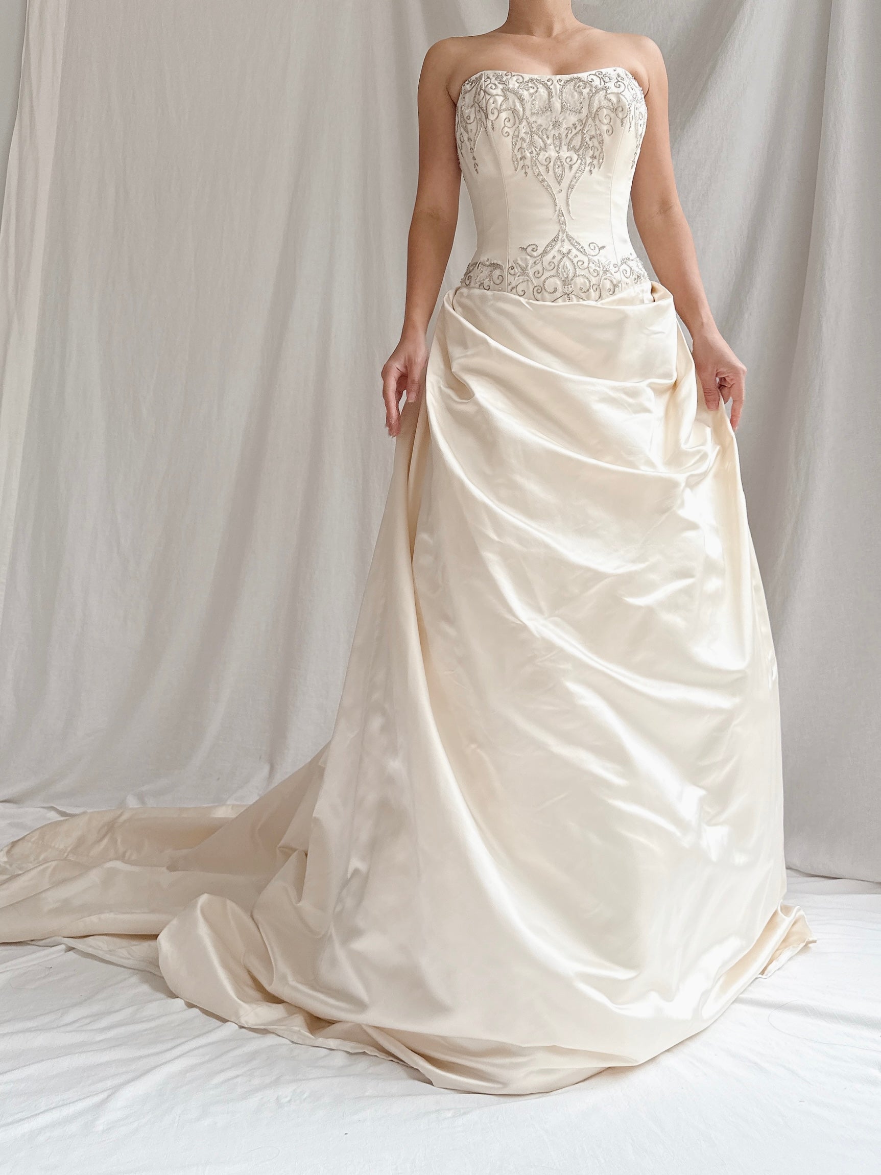 Vintage Sassi Holfold UK Silk Busyier Gown - M/10