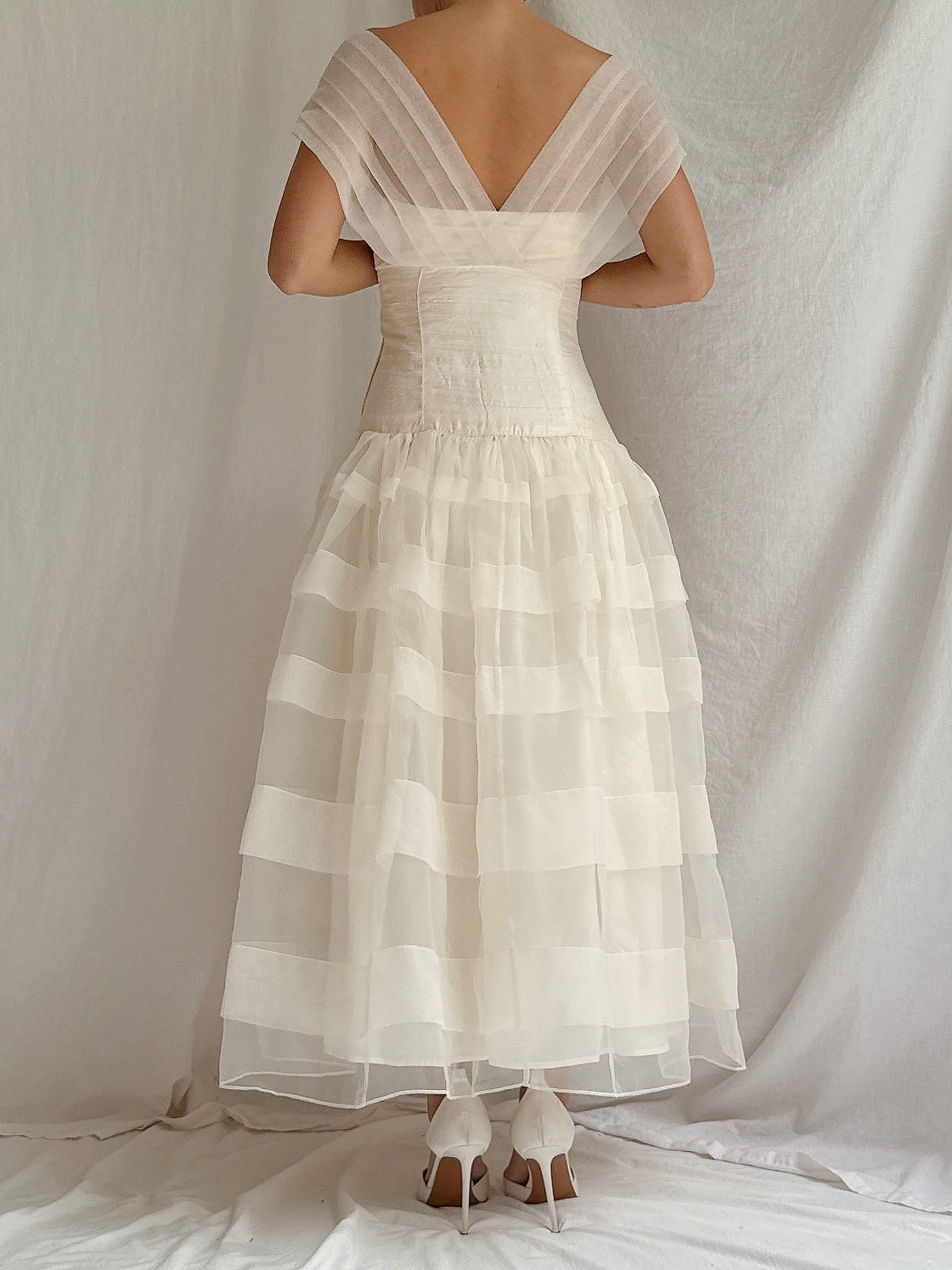 Vintage Silk & Organza Dress - S