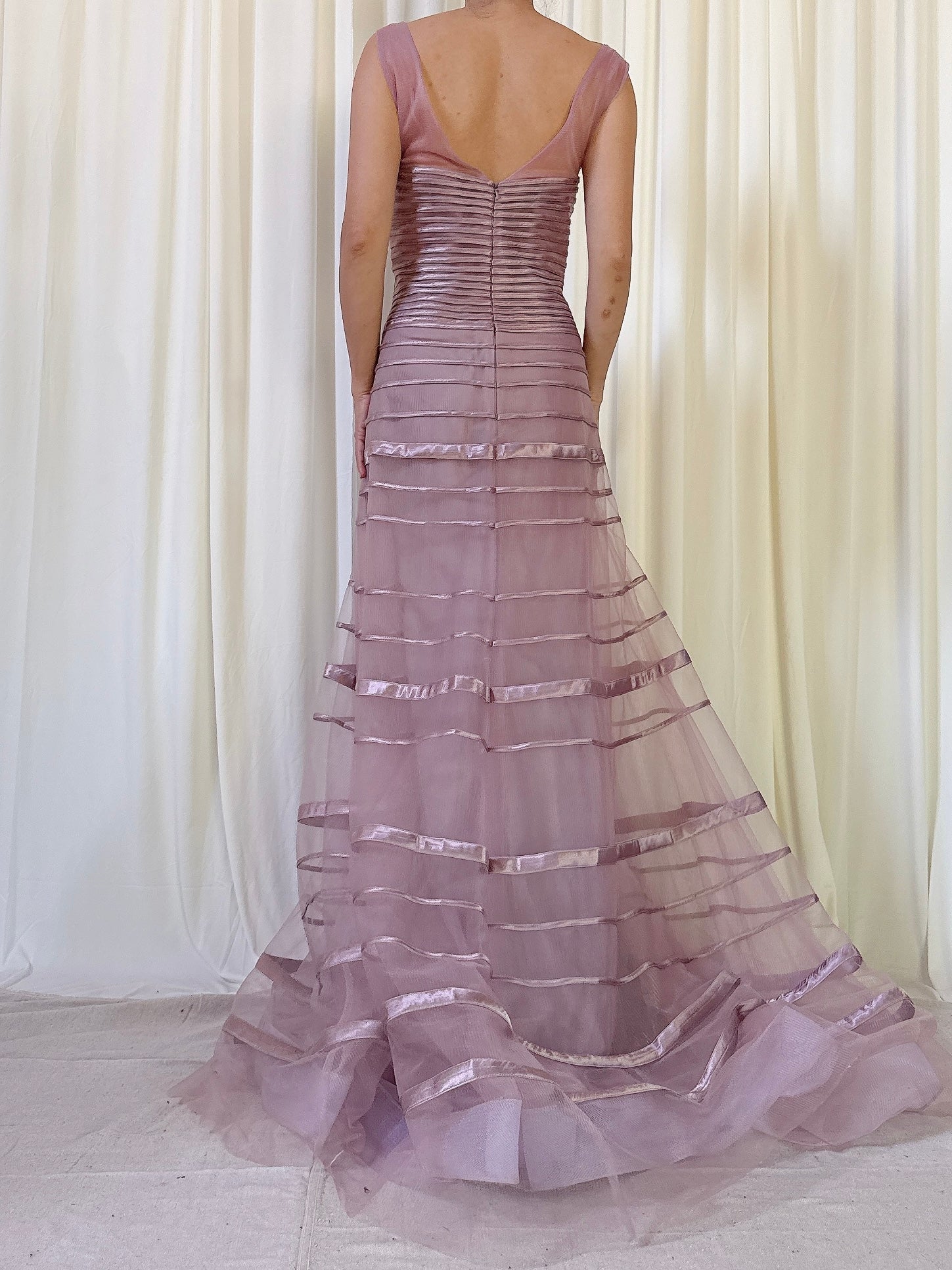 Vintage Purple tulle Montage Dress - L/12