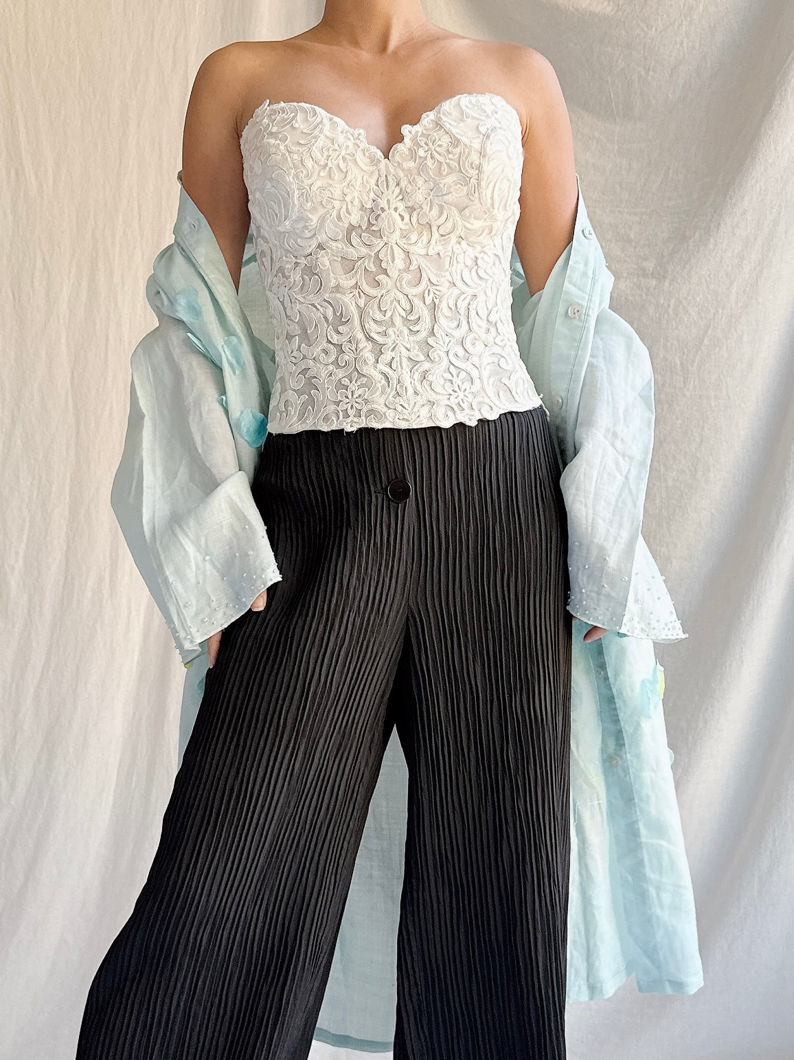 Vintage Butler Wilson Linen Duster - M