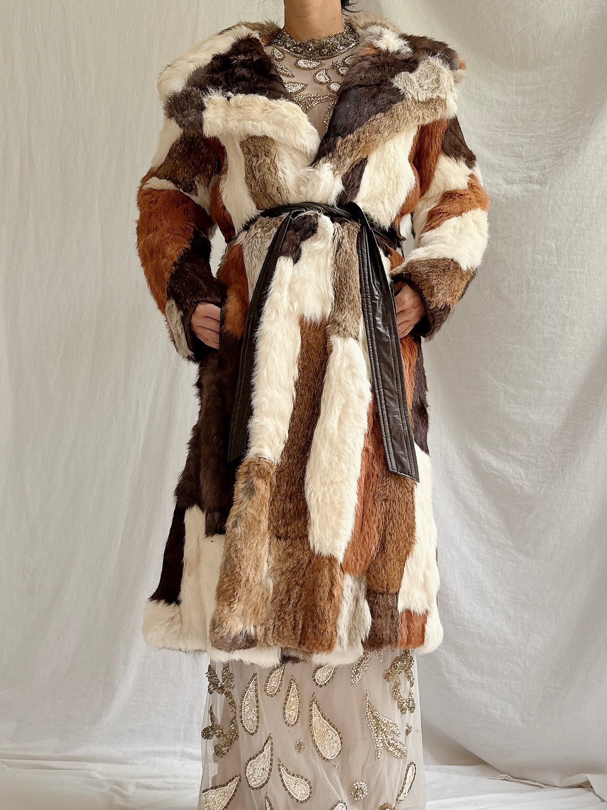Vintage Stitched Fur Coat