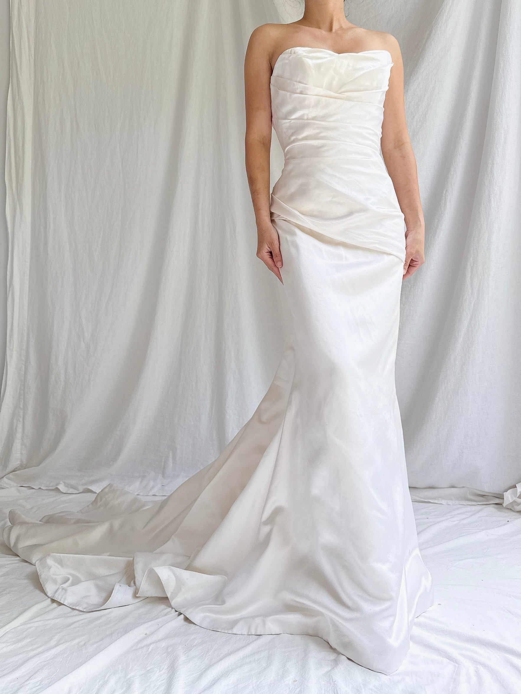 Vintage Marisa Silk Draped Gown - S