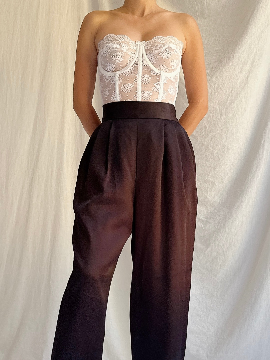 Vintage Black Trousers - S/4