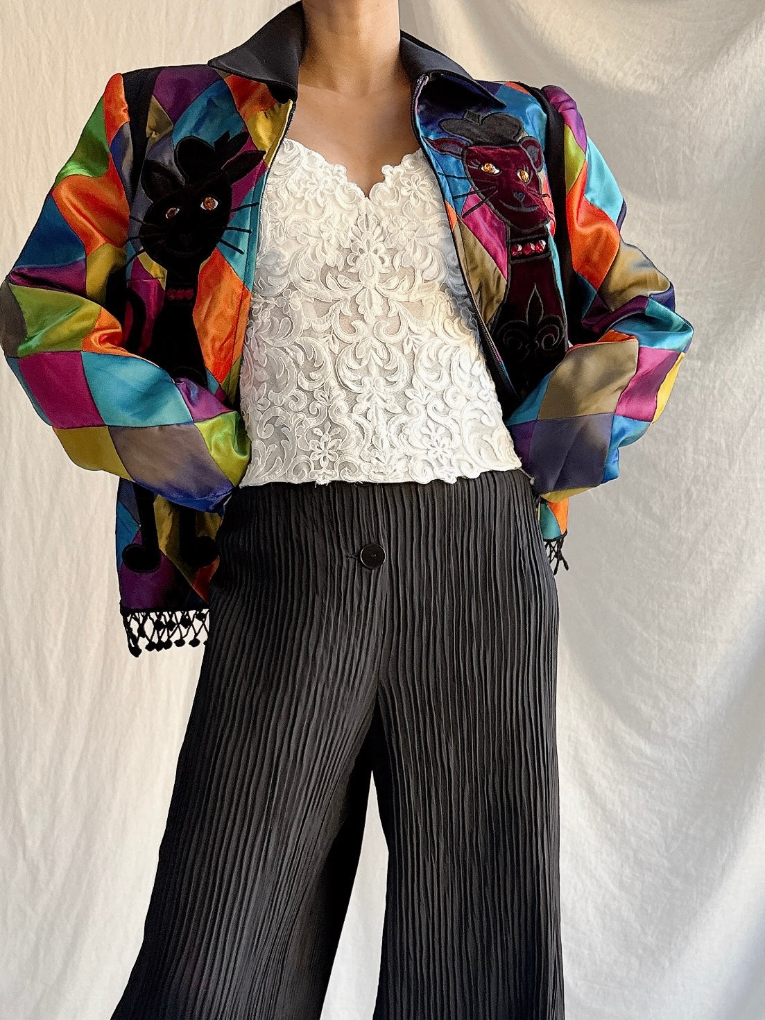 Vintage Kyoko Higa Paris Cat Jacket - FR 40 M