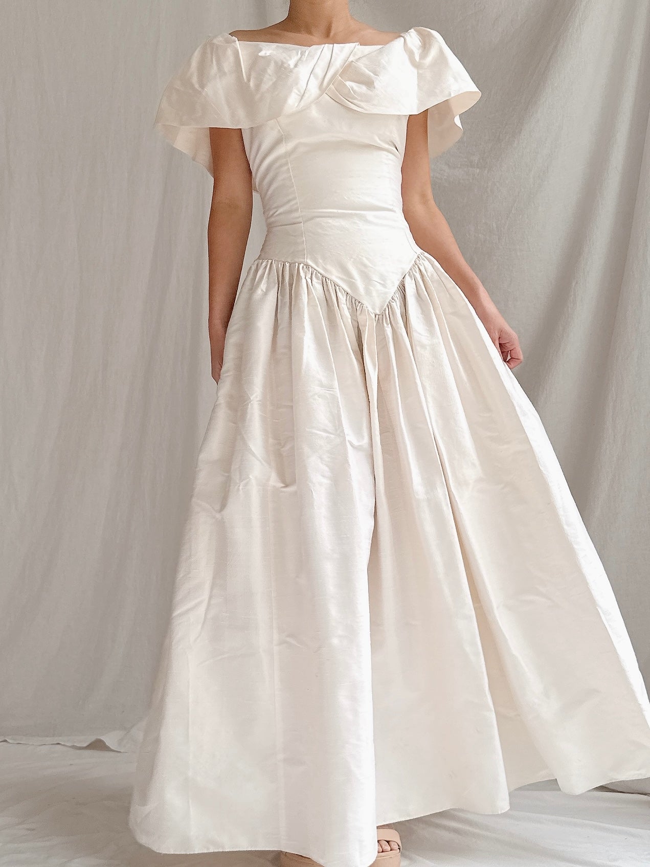 Vintage Basque Raw Silk Dress - M/L