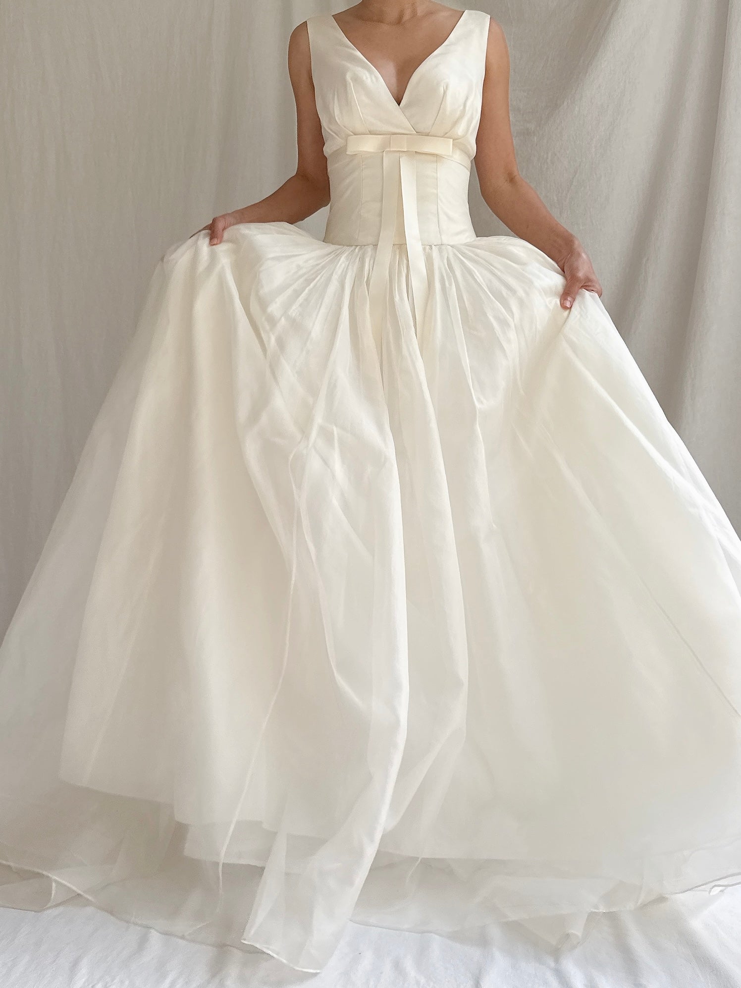 Vintage Silk Organza Gown - S