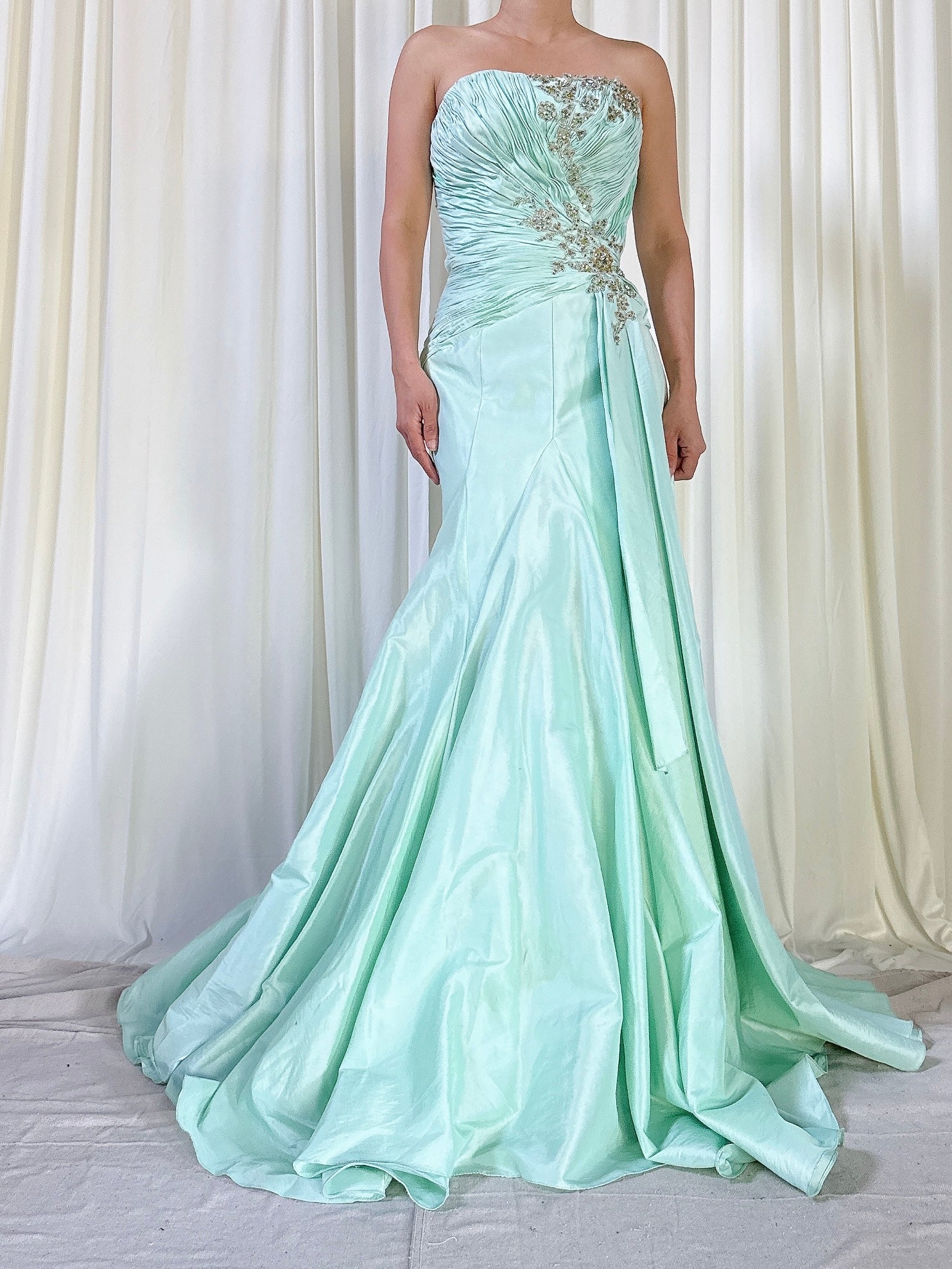Vintage Tony Bowls turquoise Dress Size 6