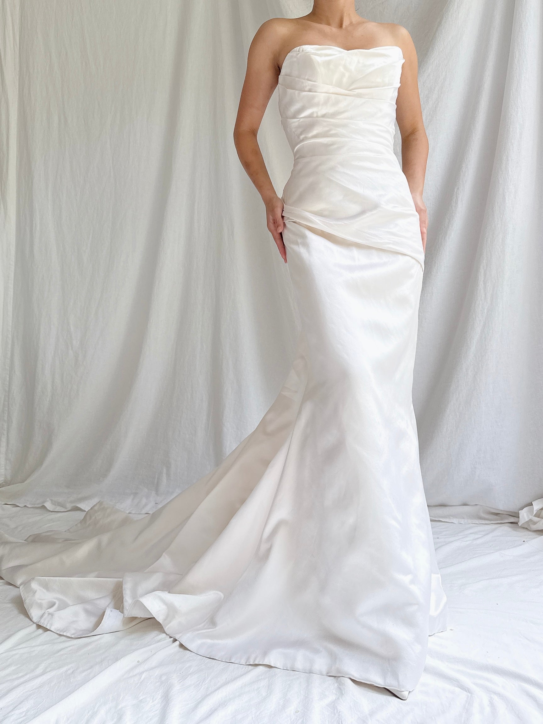 Vintage Marisa Silk Draped Gown - S