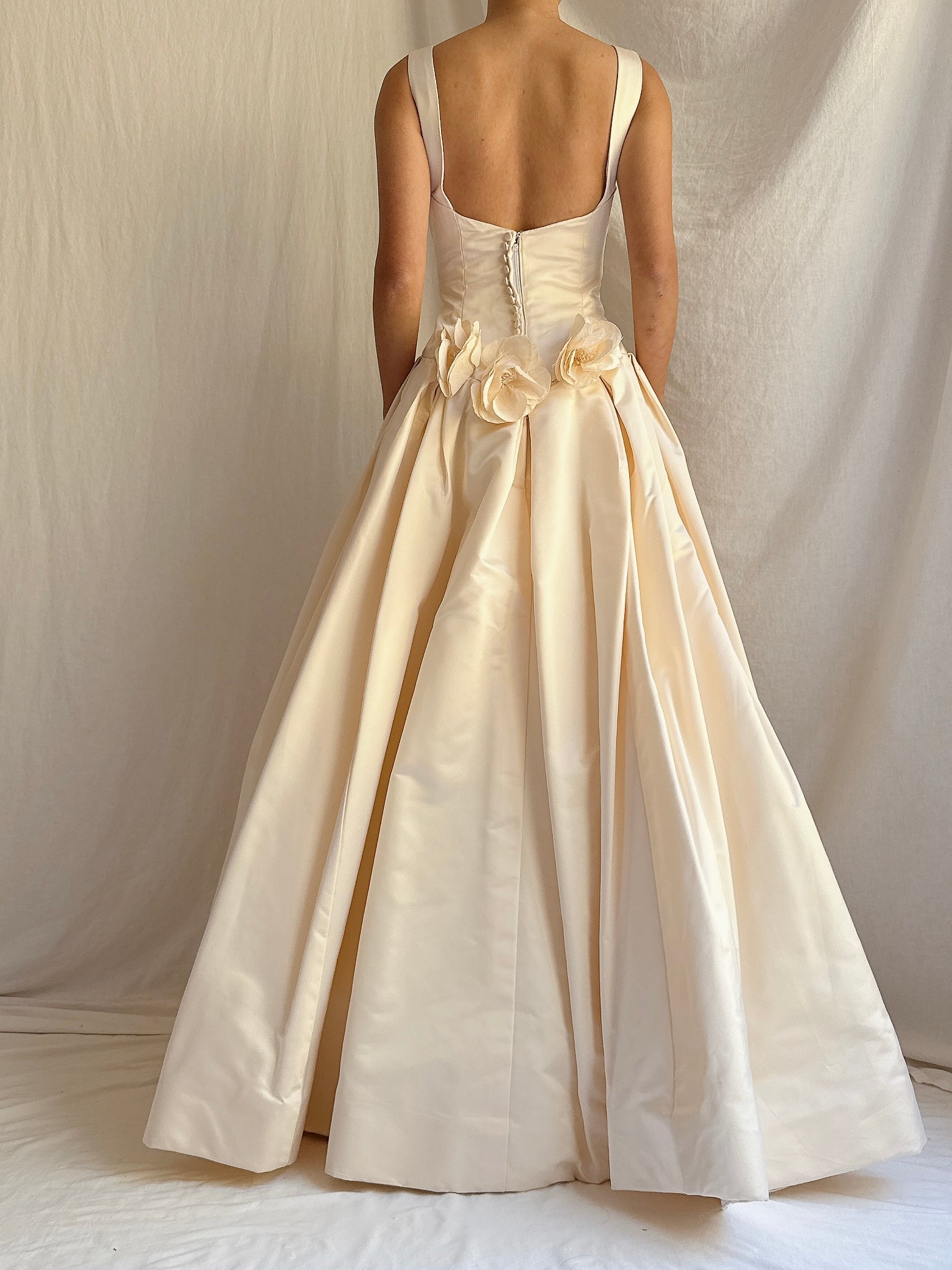 Square Neck Silk 2 Piece Gown - Size 10