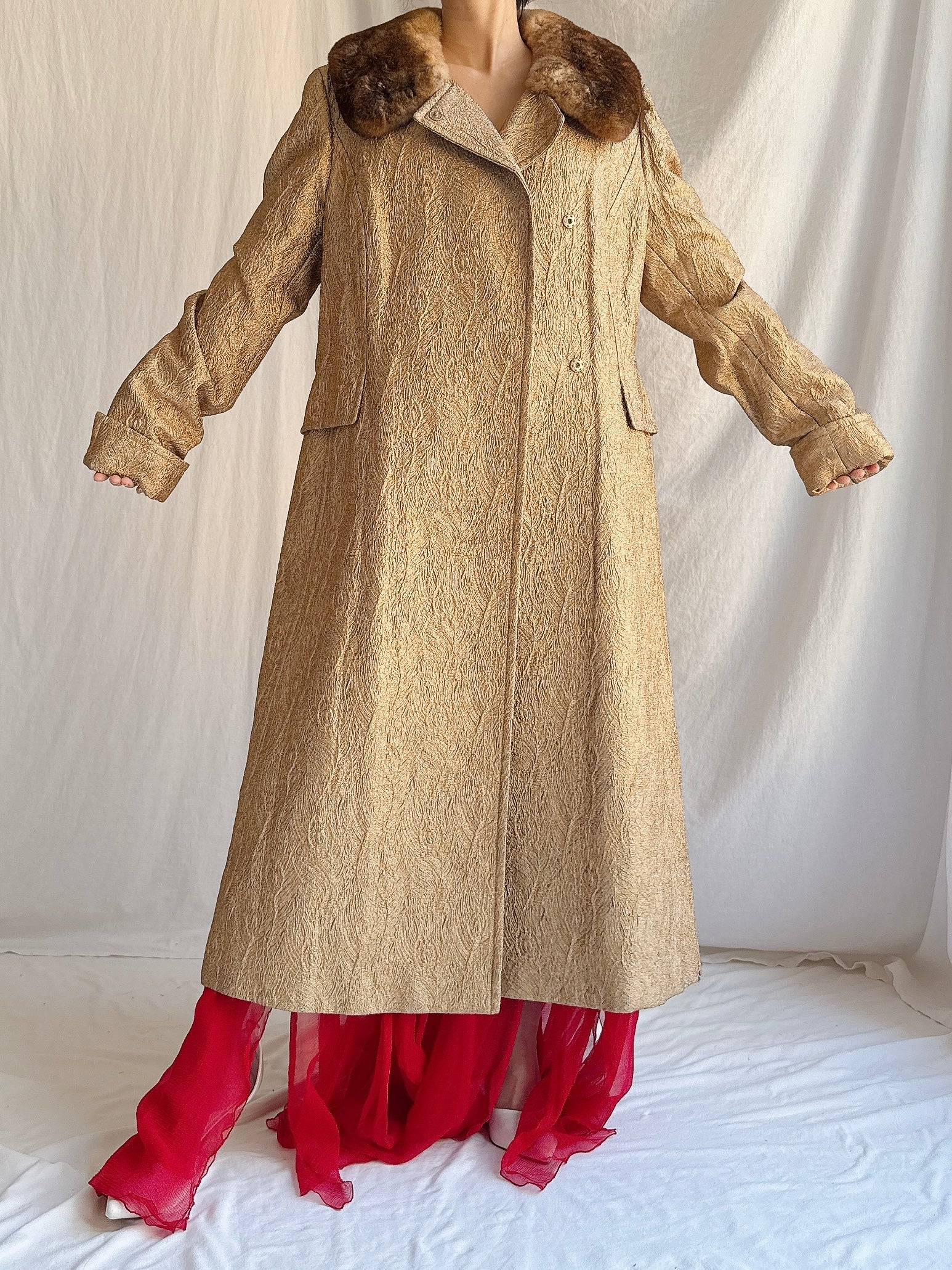 Vintage Alberta Ferretti Lame’ Coat - M