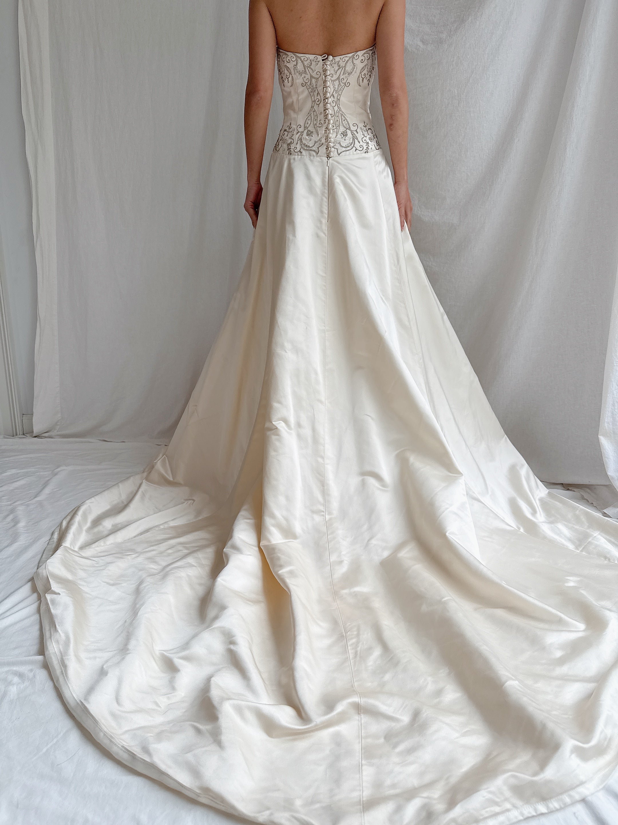 Vintage Sassi Holfold UK Silk Busyier Gown - M/10