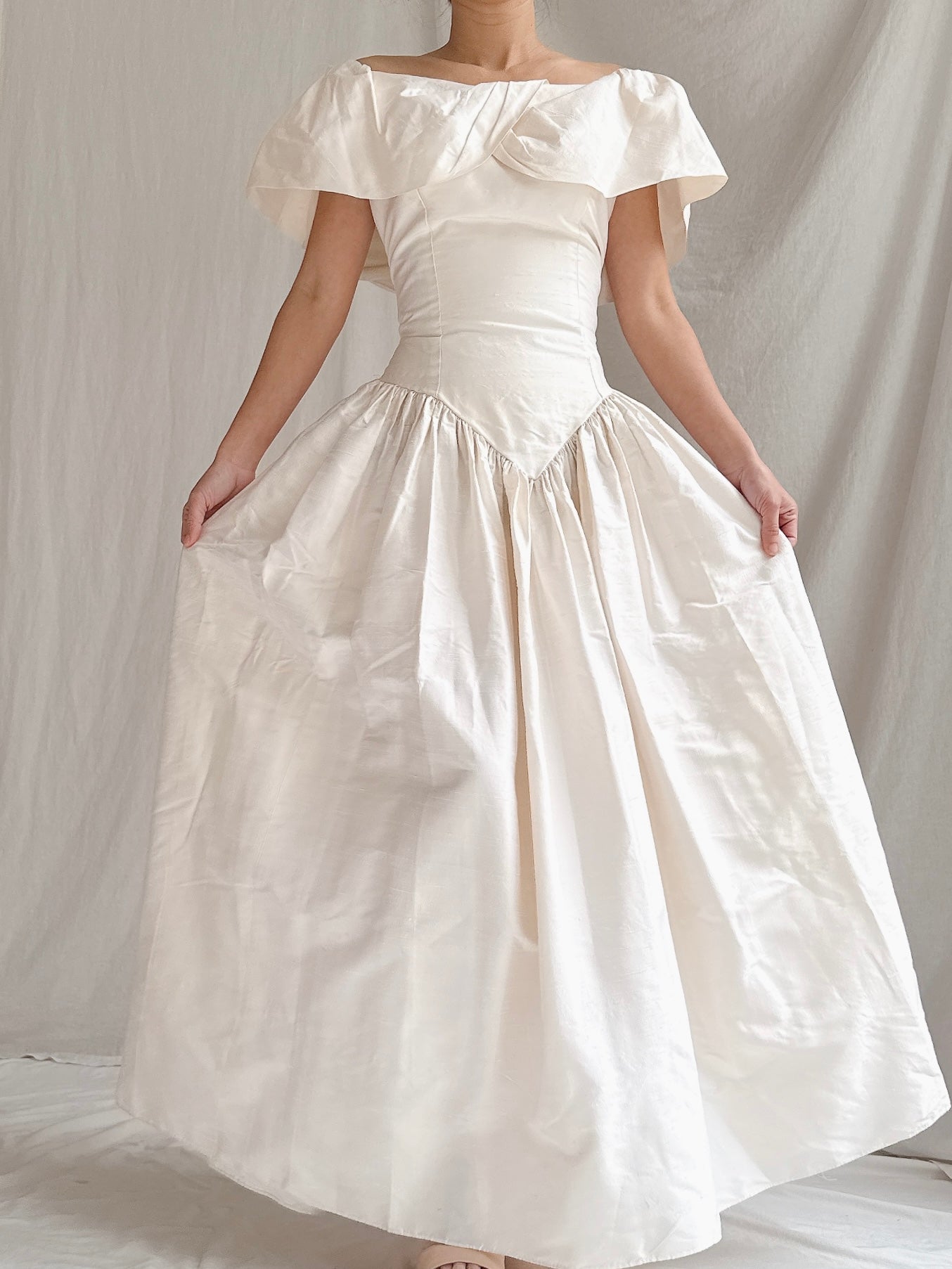 Vintage Basque Raw Silk Dress - M/L