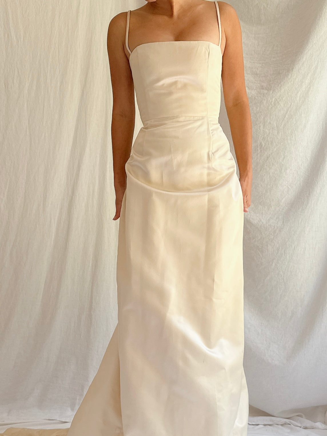Vintage Peter Soronen Champagne Silk Charmeuse Gown - XS/2
