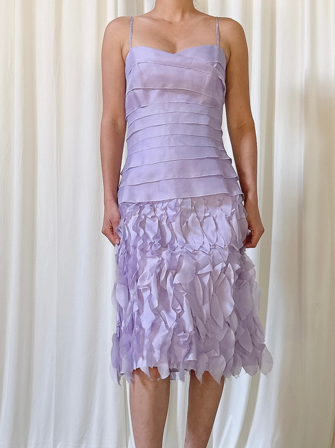 Vintage Lilac Silk Organza Dress - US 6