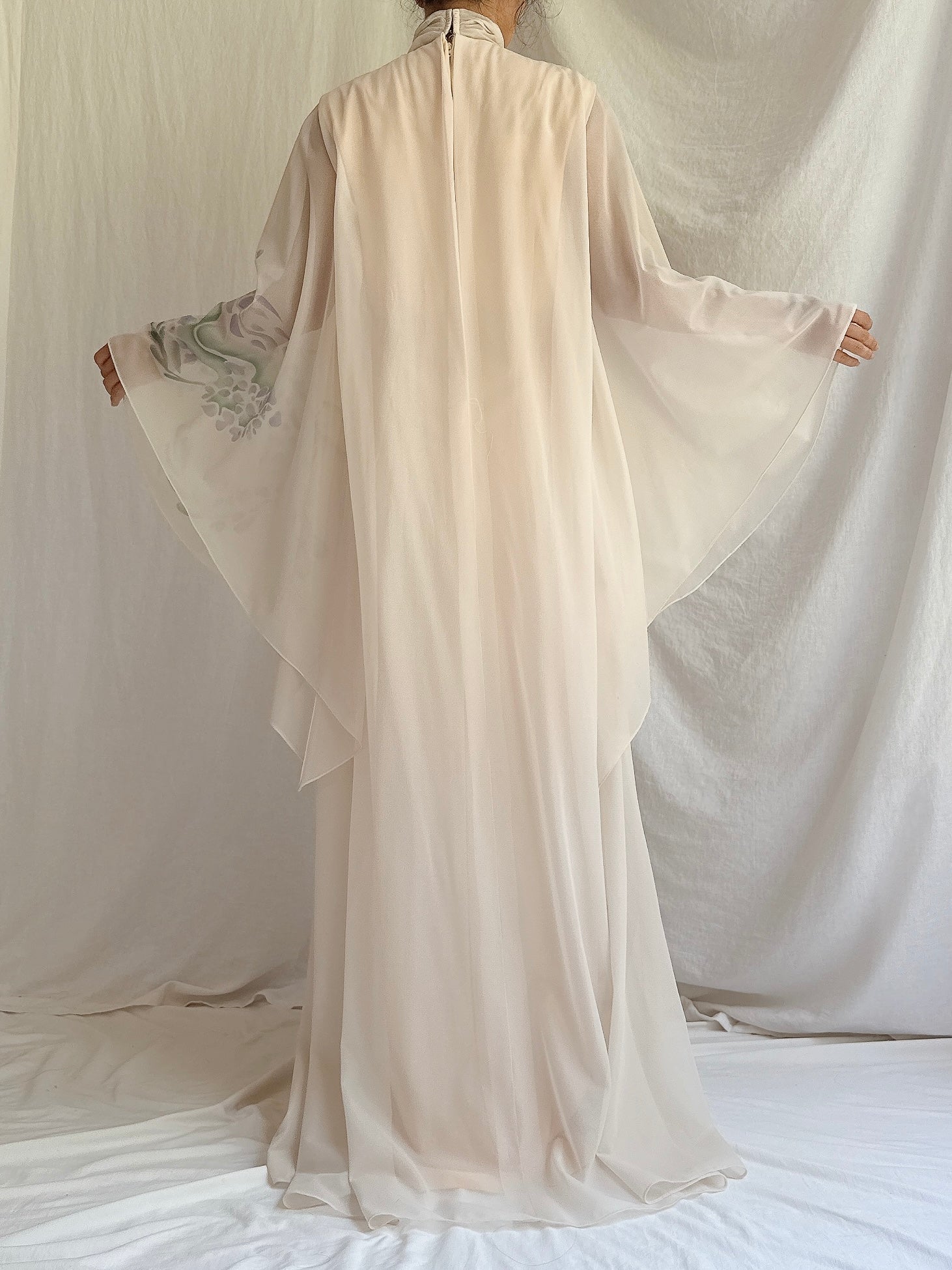 1960s Angel Sleeves Nylon Gown - M/L