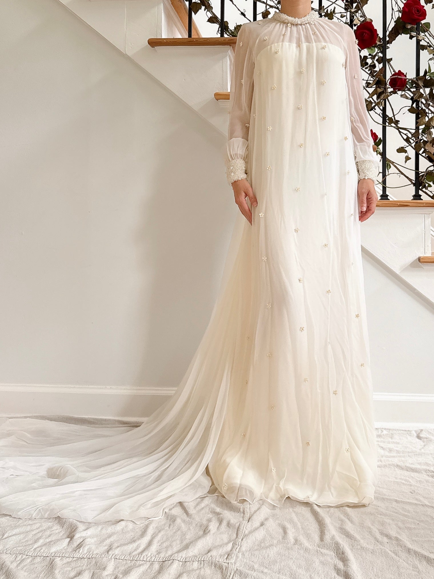 1960s Chiffon Gown - 33B/27W/40H/57L