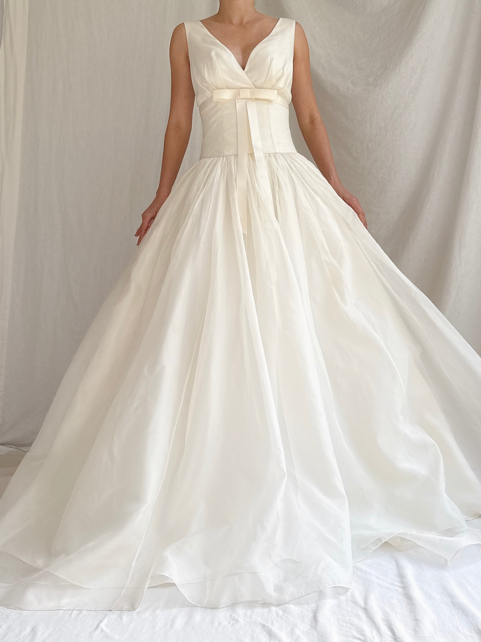 Vintage Silk Organza Gown - S