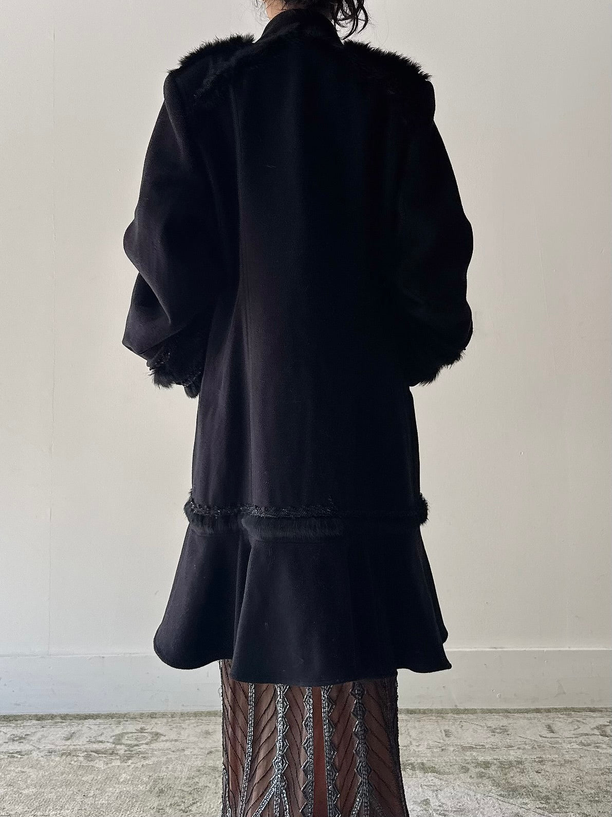 Vintage Cottonade Paris Wool Coat - L