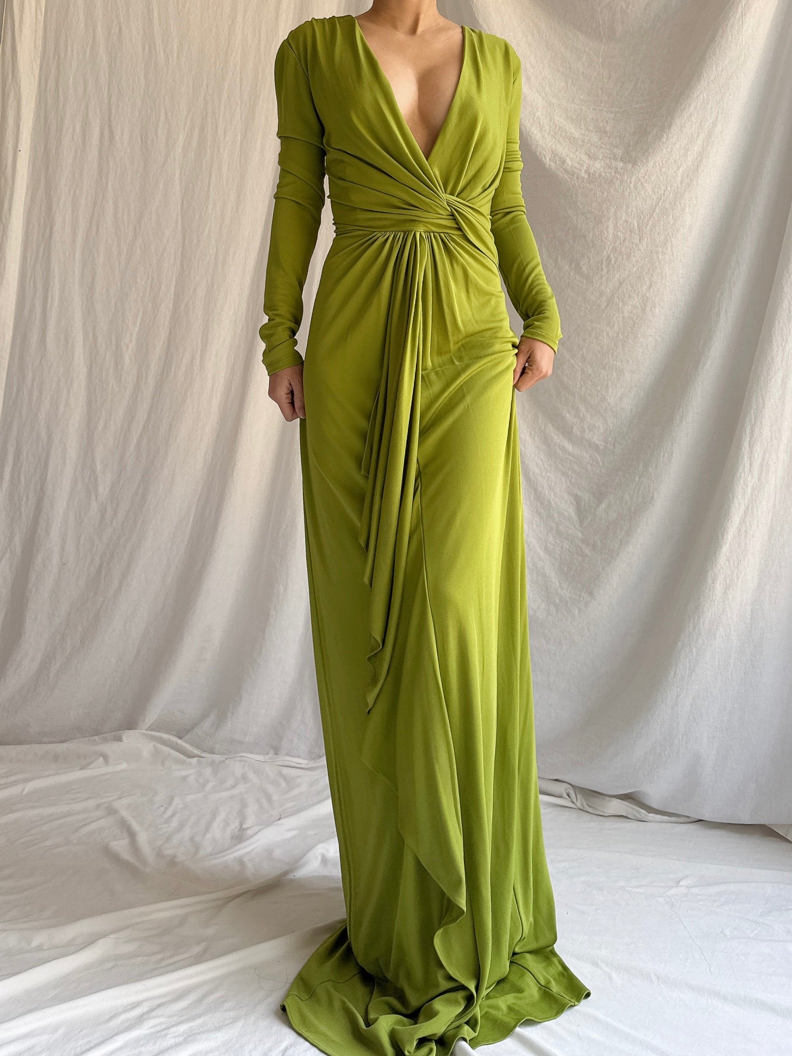 Halston Jersey Gown - M