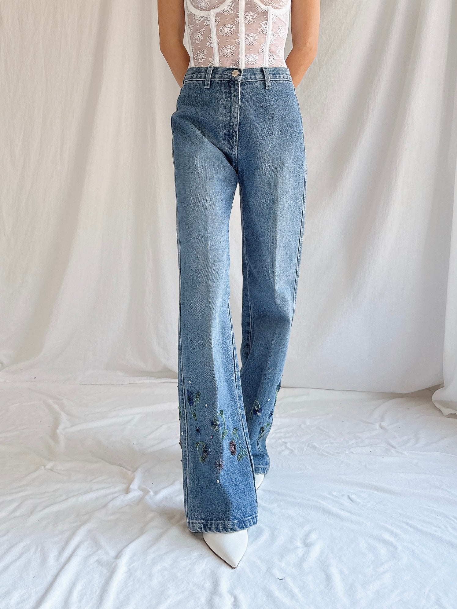 Vintage Emanuel Ungaro Beaded Denim - S/26