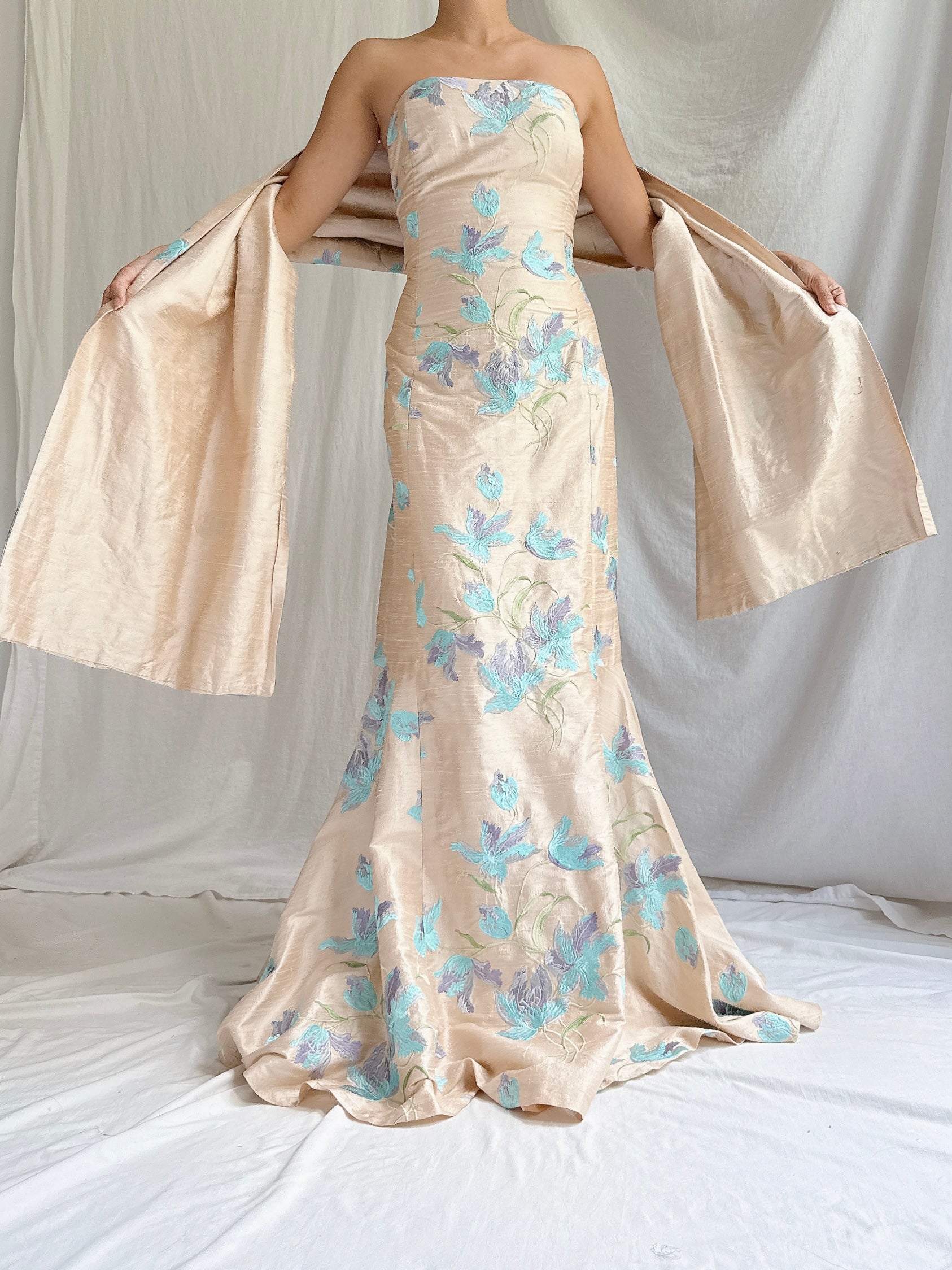 Vintage Silk Paule Vasseur 2-Piece Set - M
