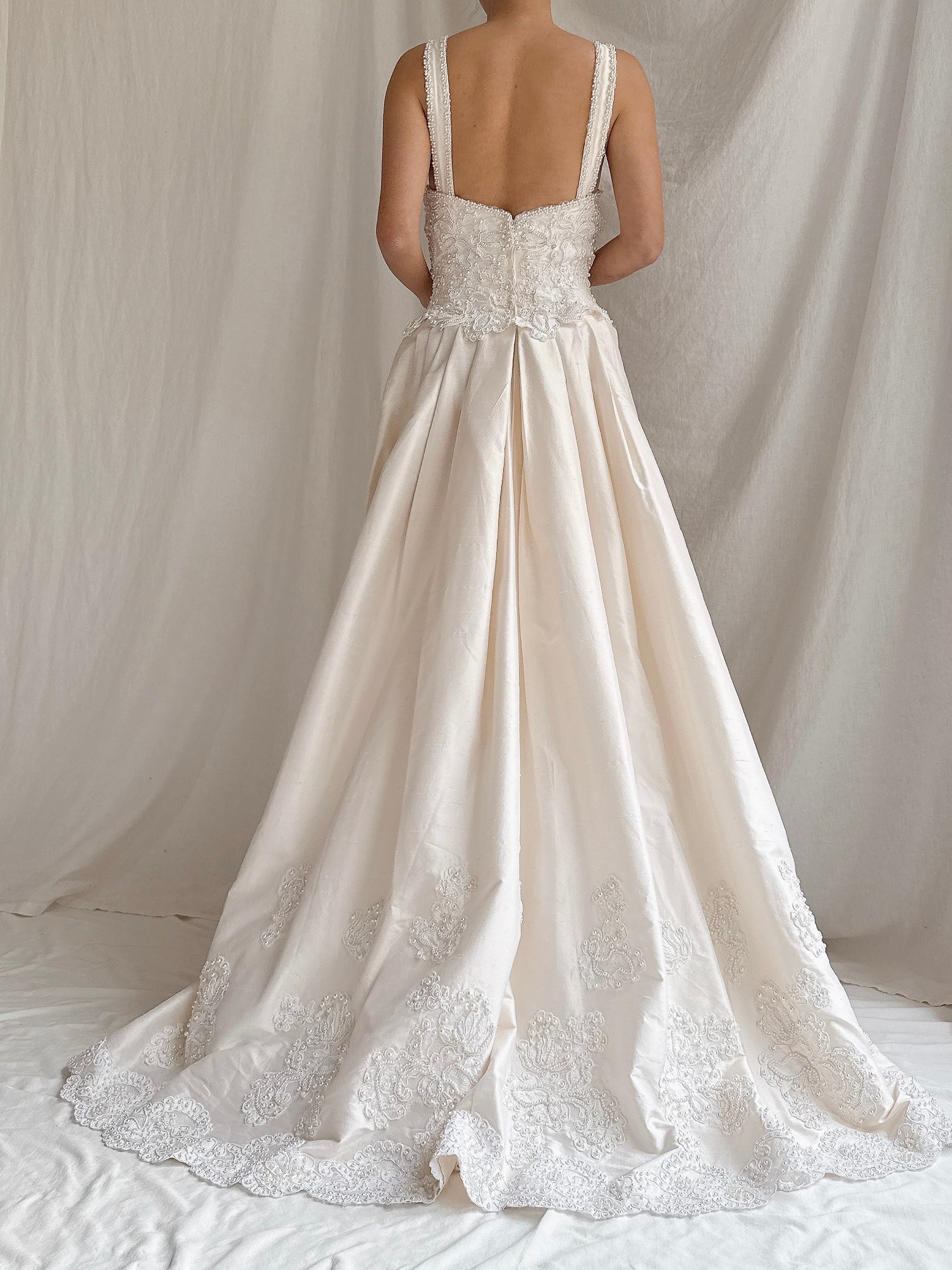 1990s Christos Silk 2-Piece Shift Dress - S