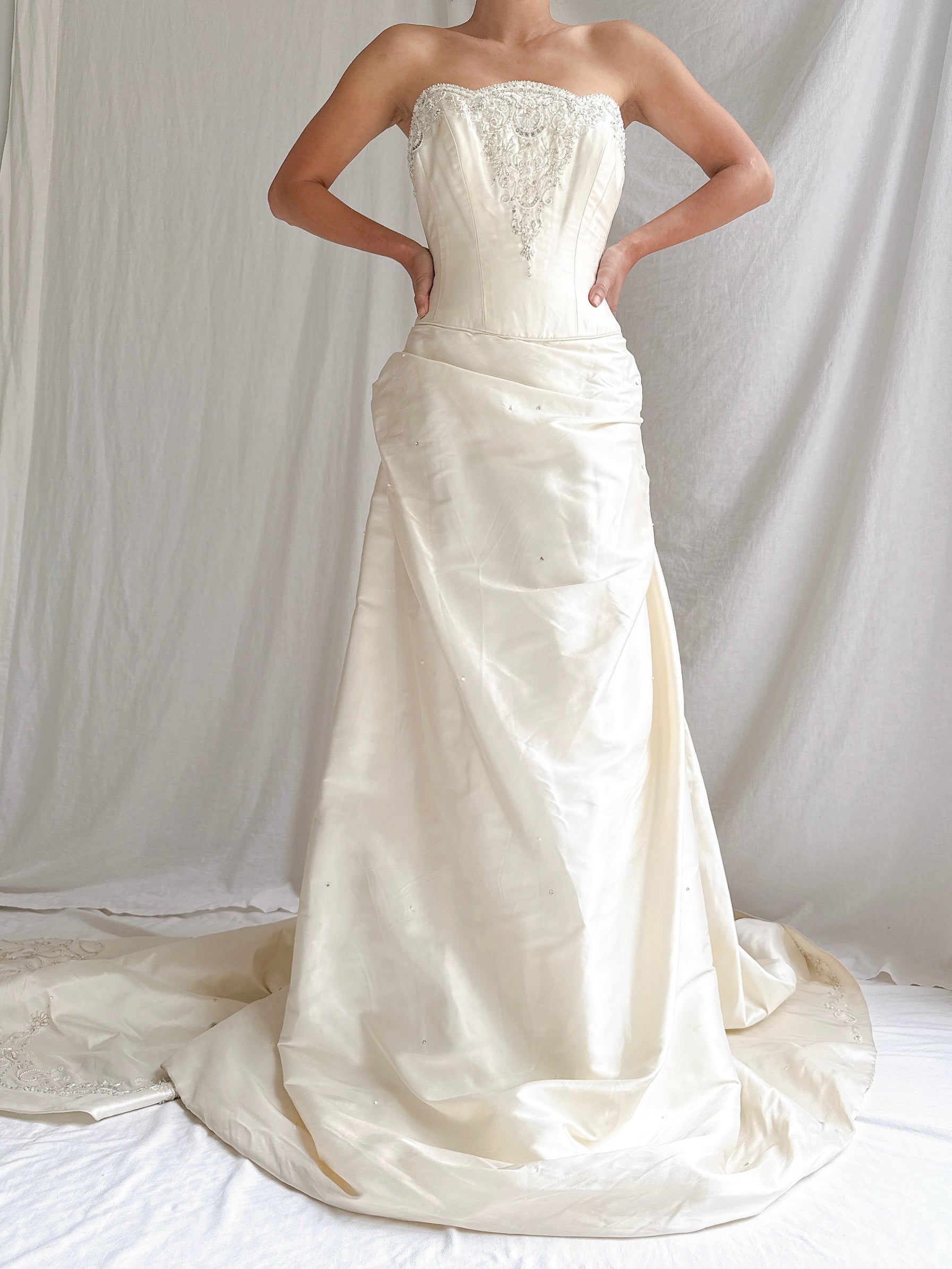 1990s Silk Corset Gown - S-M/4-8