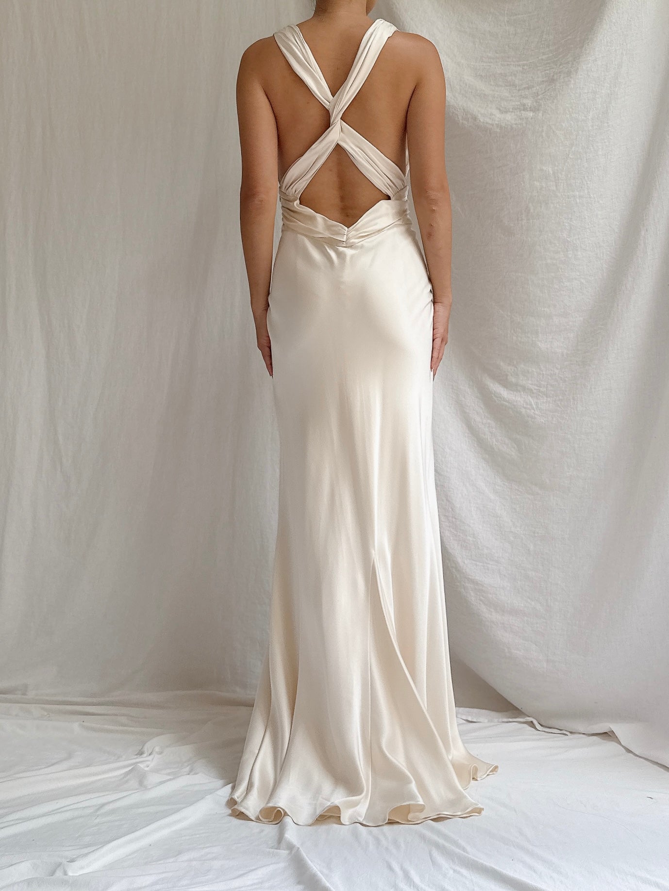 Vintage Silk Bias Gown - M/8