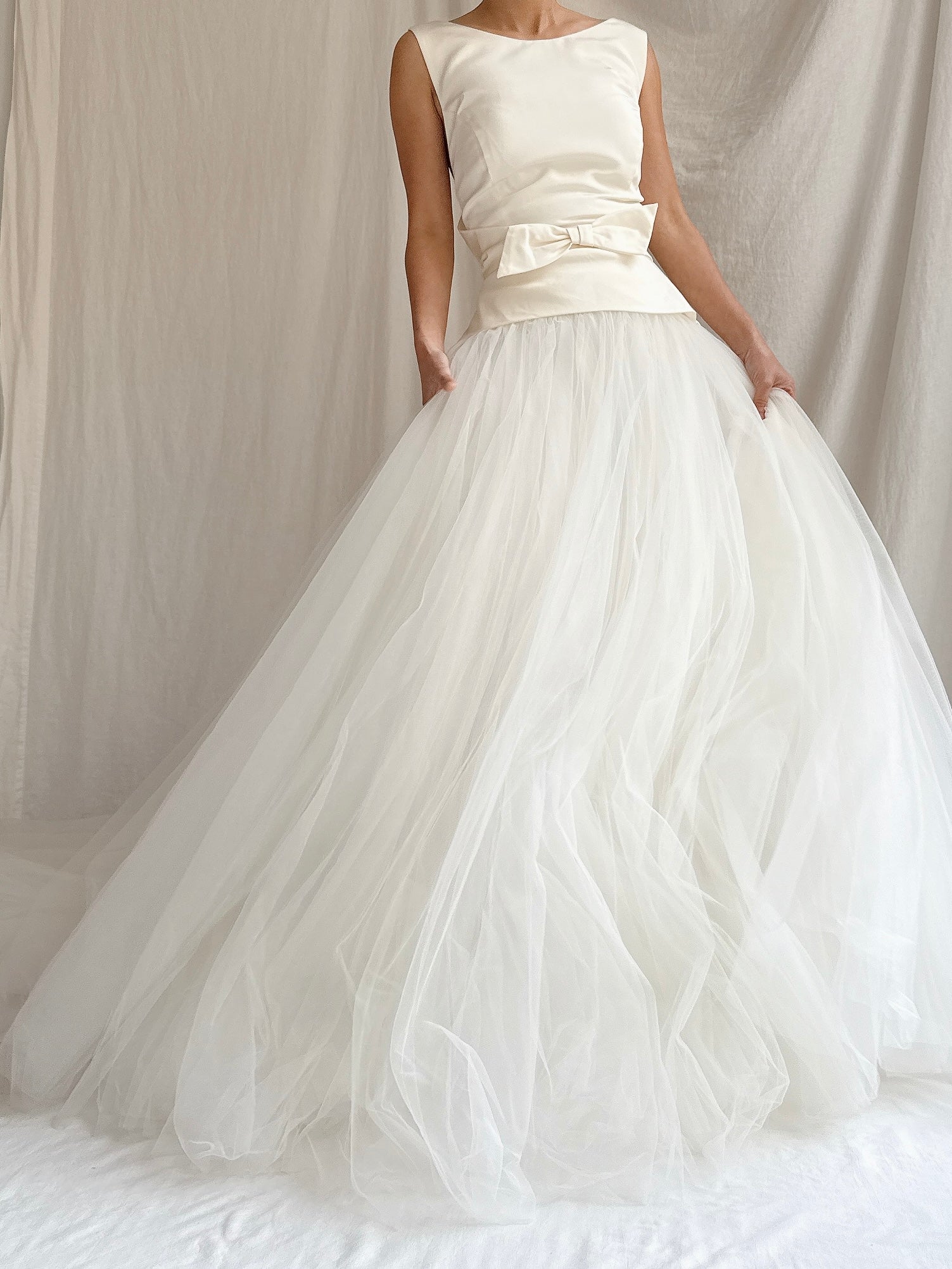 RESERVED Vintage Amsale Silk Tulle Gown - Size 8