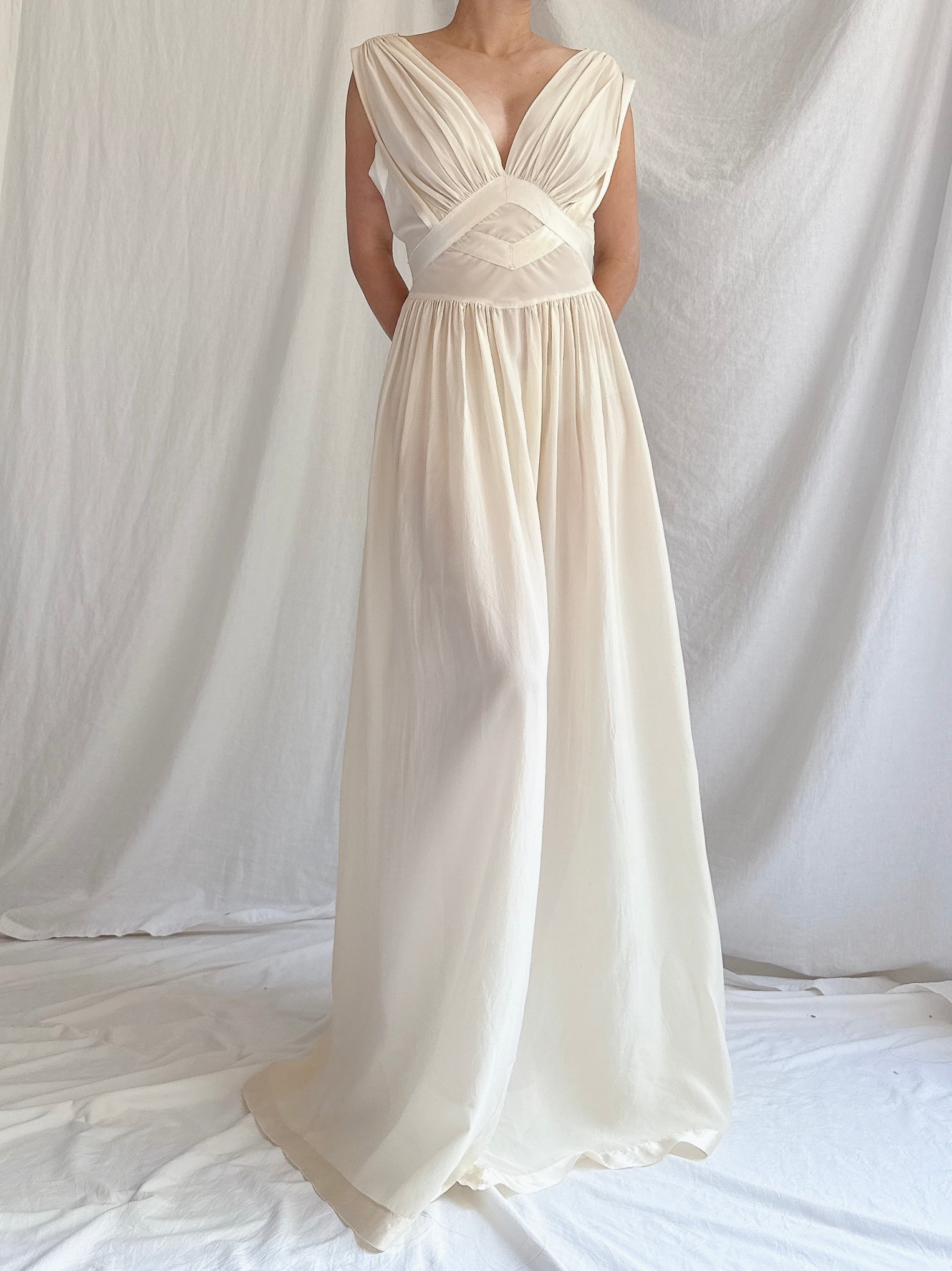 1930s Reversible Silk Dress - S