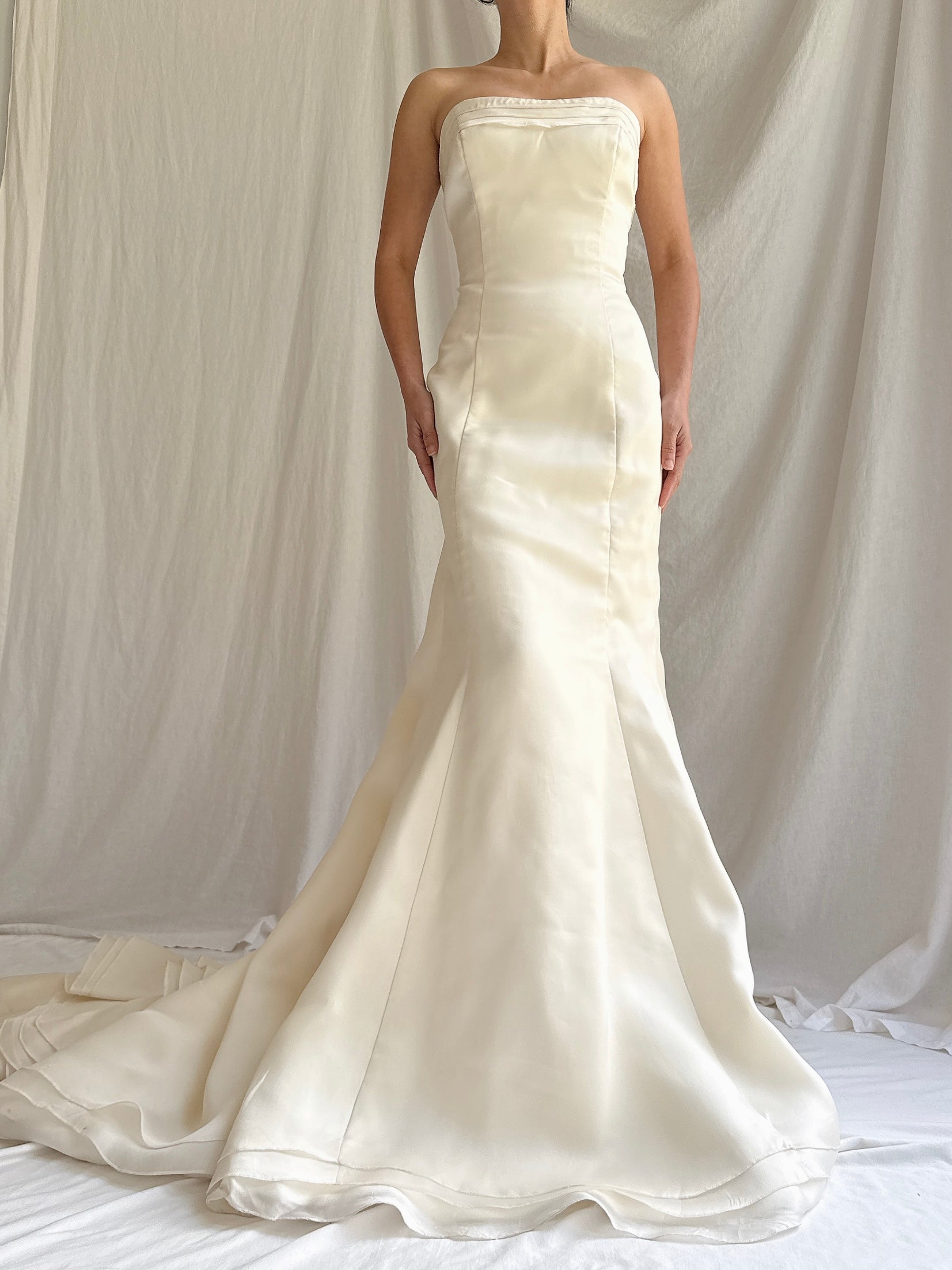 Vintage Silk Organza Gown - S