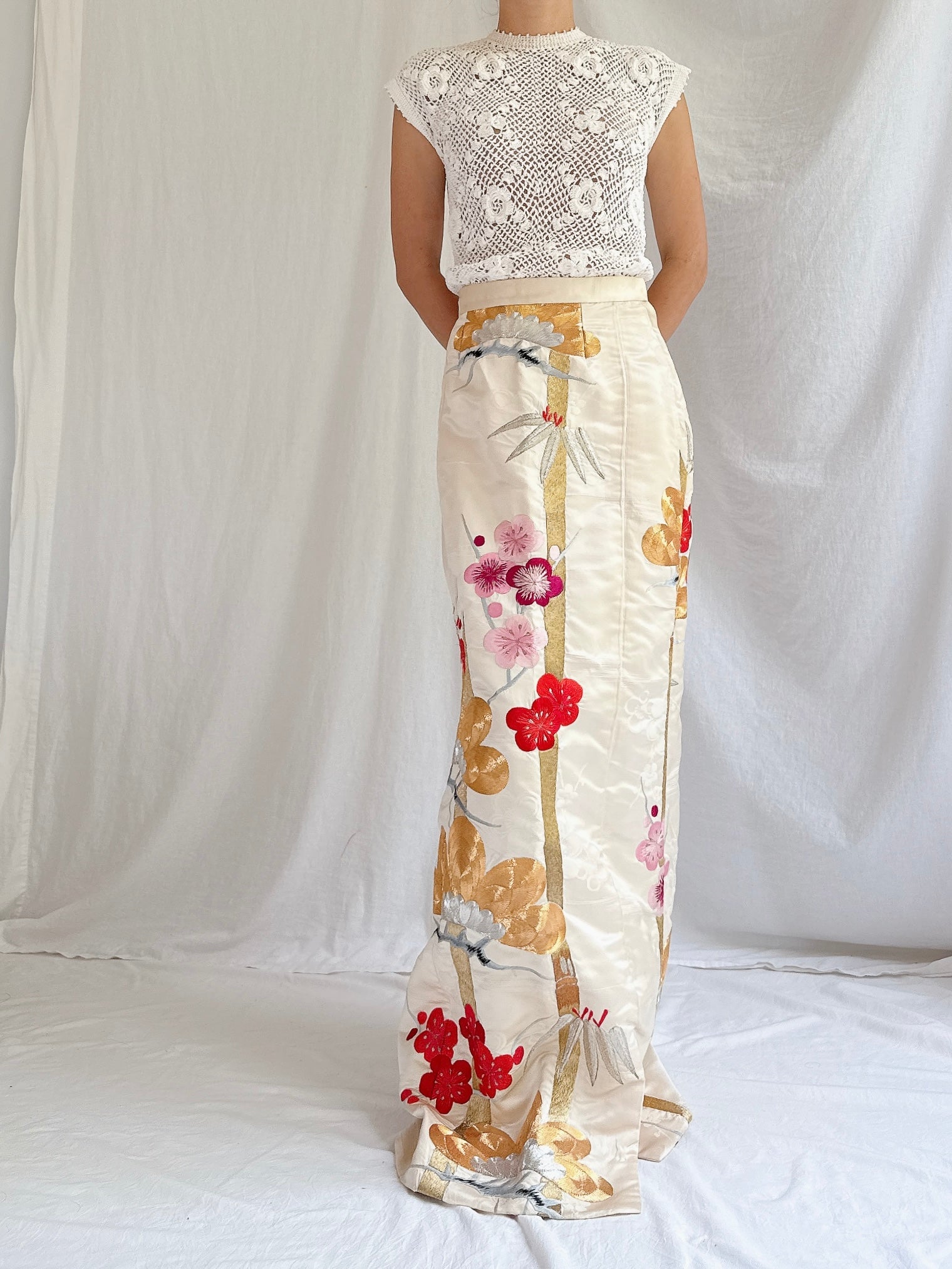 Vintage Silk Skirt - XS/S