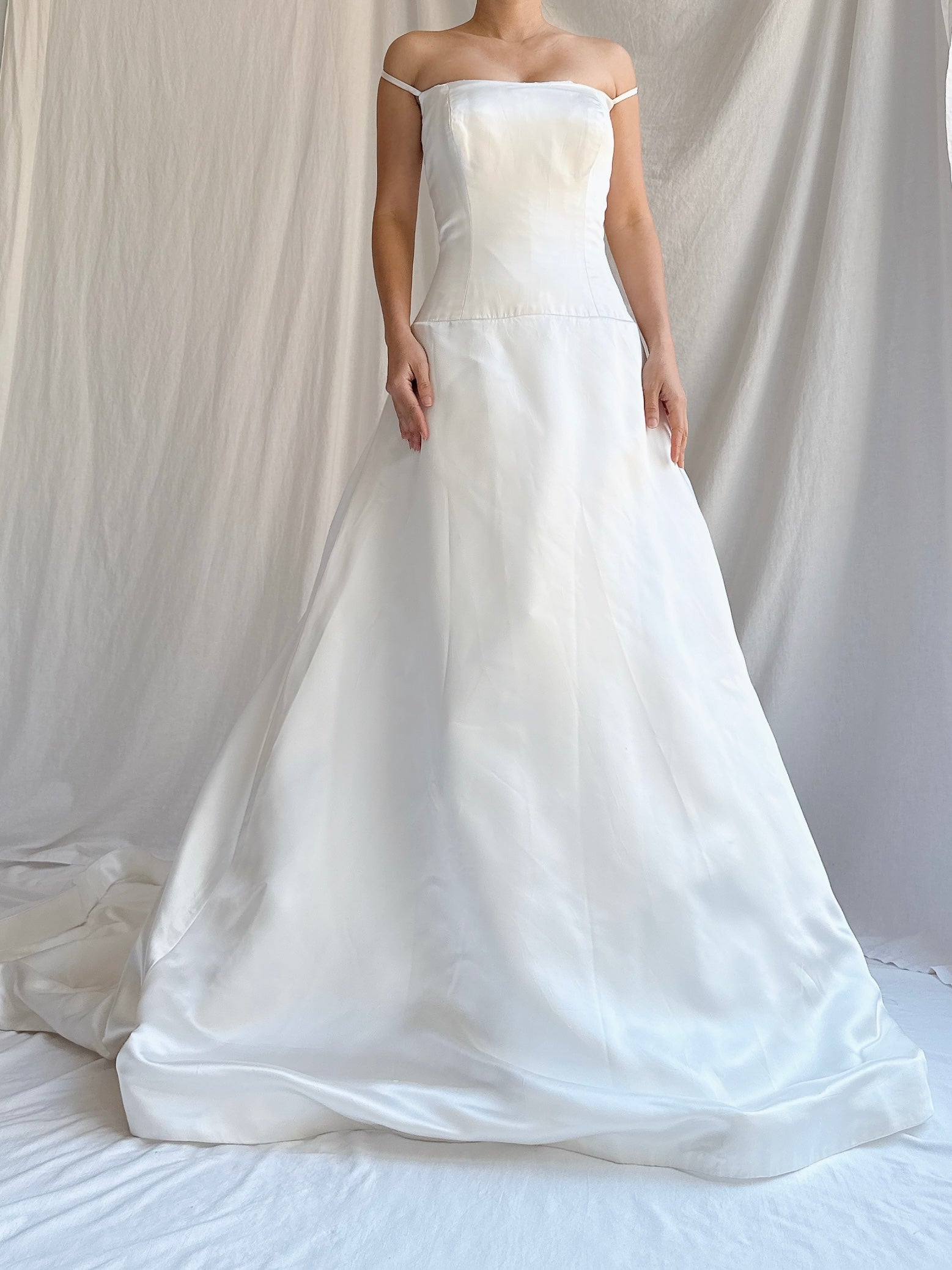 1990s Reem Acra Satin Gown - M/8