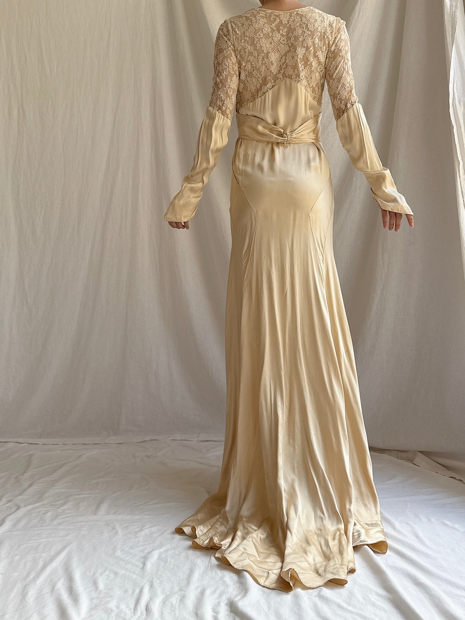1930s Silk Bias Cut Gown - XS