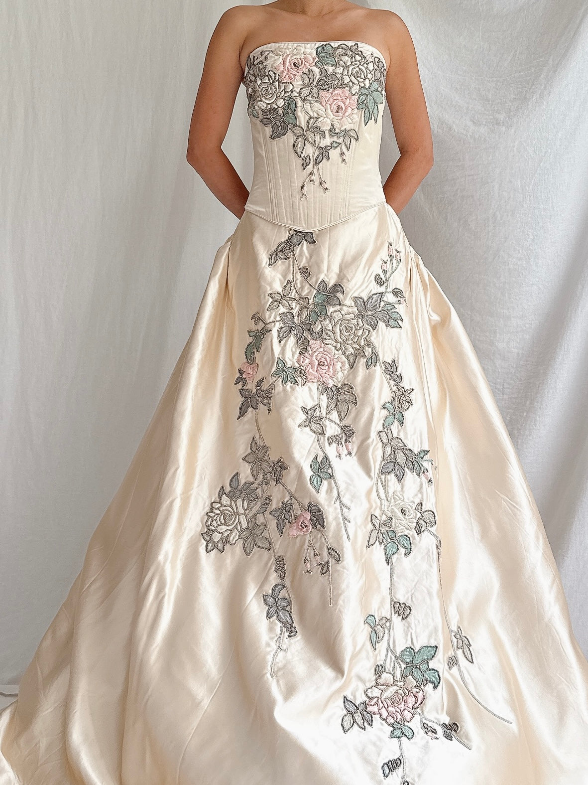 RESERVED 1990s Eavis & Brown Couture Silk Embroidered 3-Piece Set - M/L UK 14