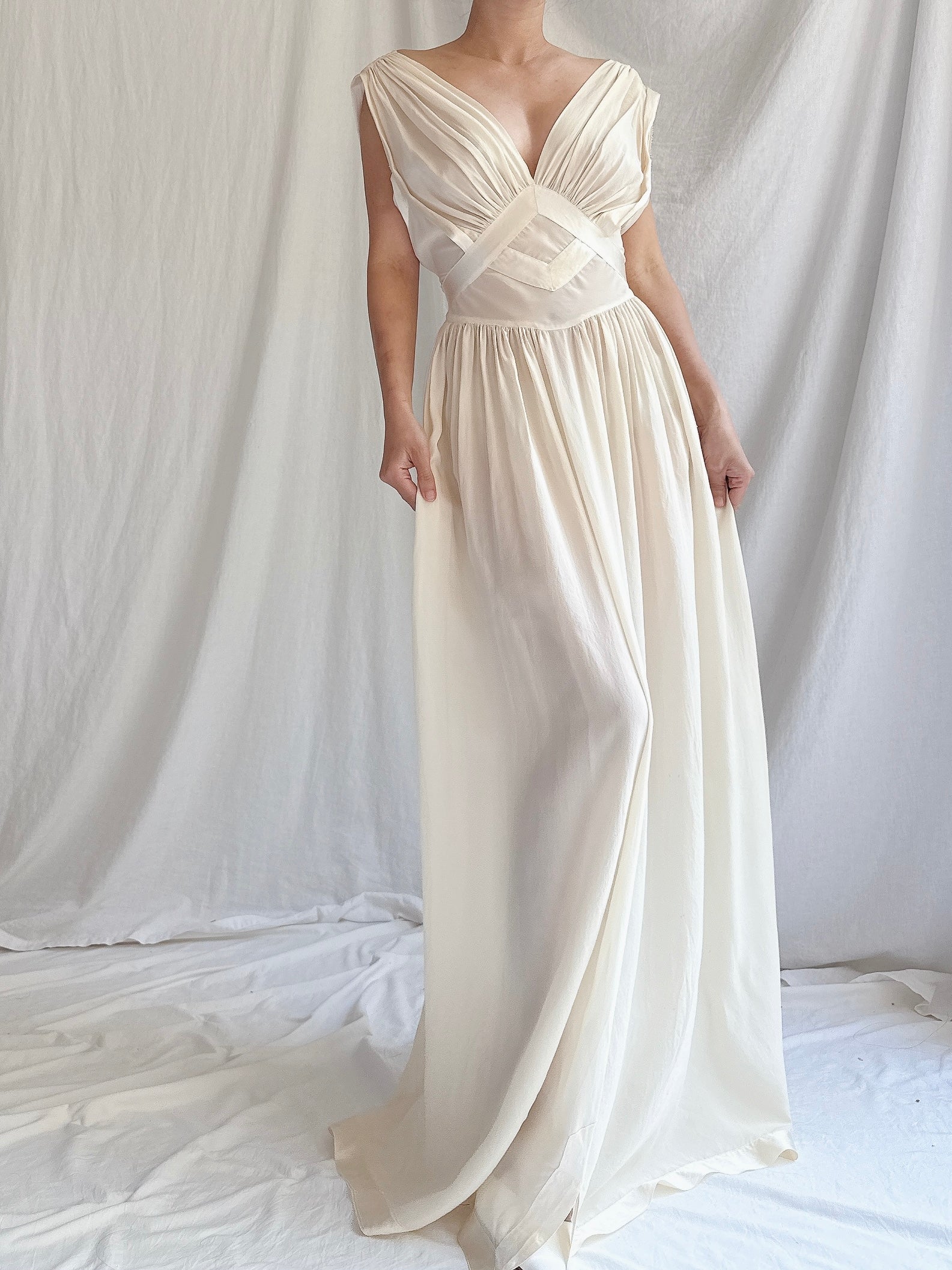 1930s Reversible Silk Dress - S