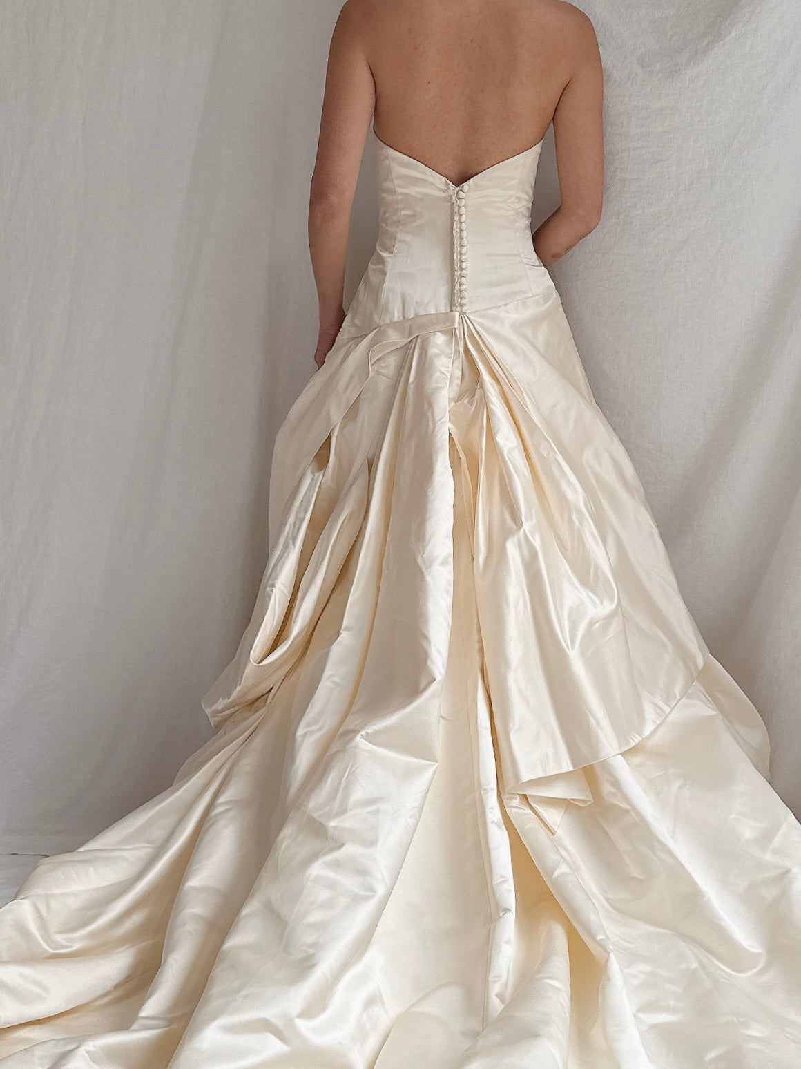 Vintage Silk Draped Gown - M/10